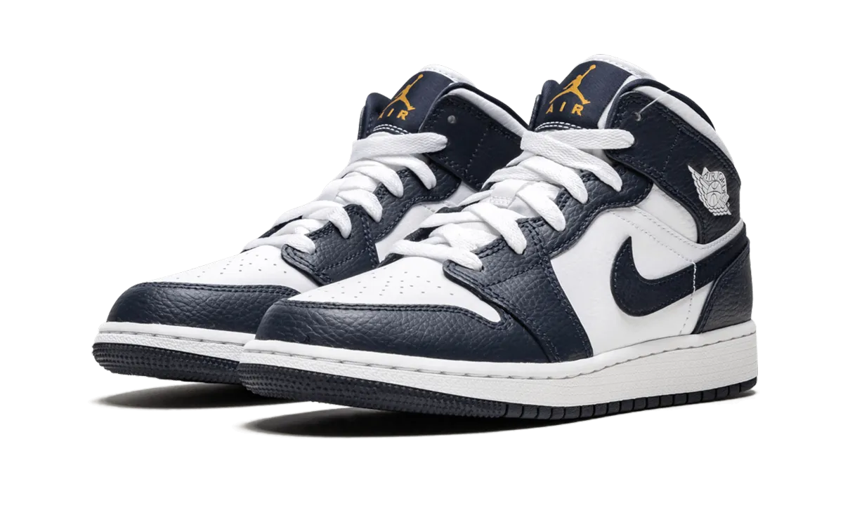 Air Jordan 1 Mid GS "Obsidian" Ventilated Footbed System
