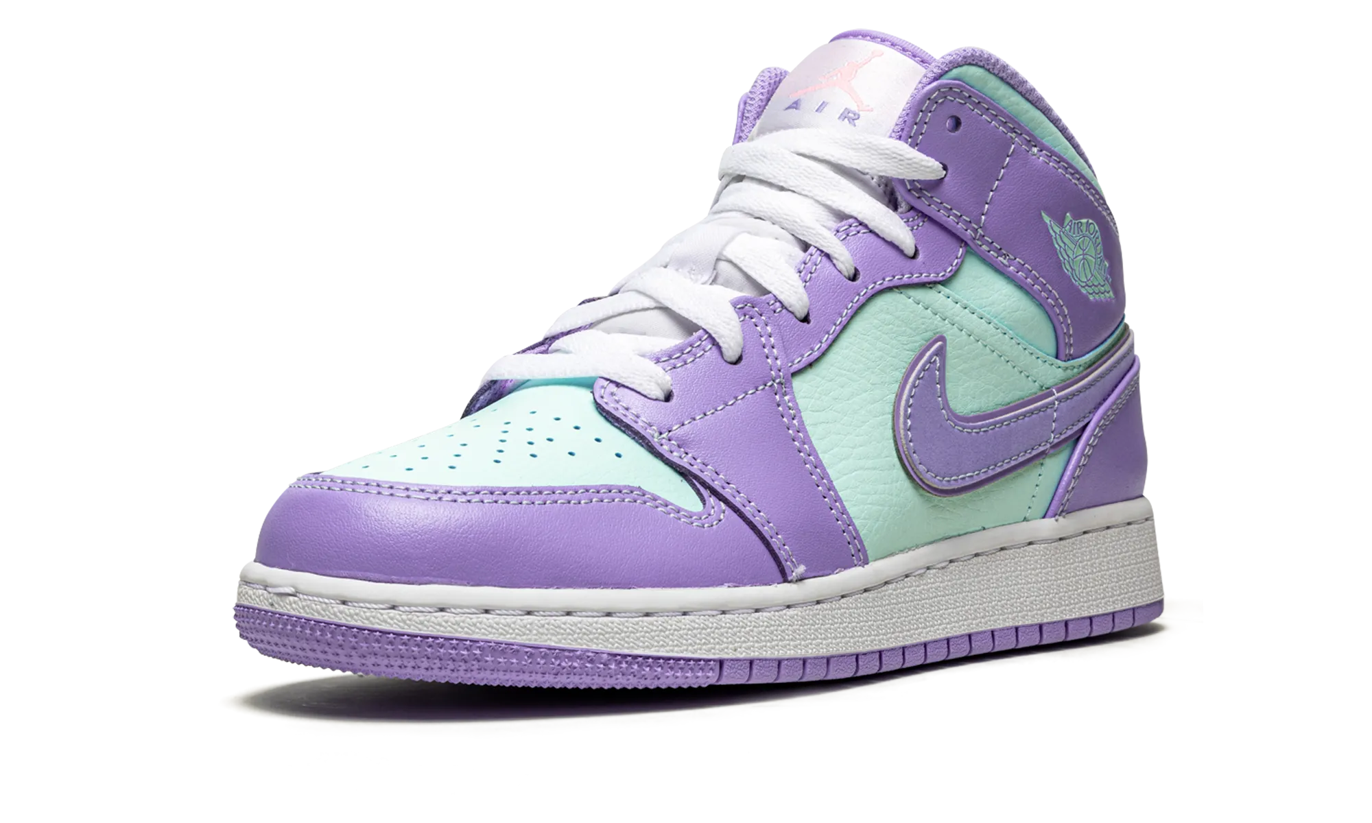 Air Jordan 1 Mid GS "Purple Pulse / Arctic Punch" work commute Day Long