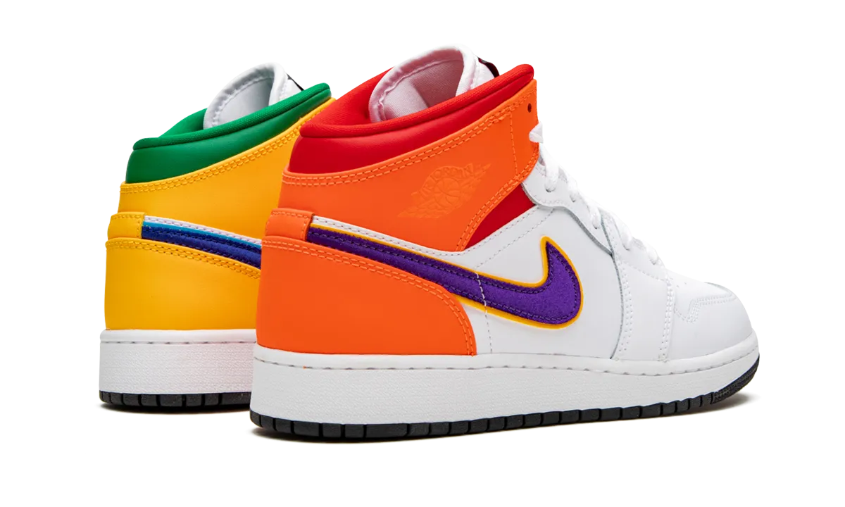 Air Jordan 1 MID GS "Three Peat" Tennis Court