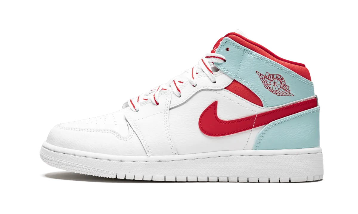 Air Jordan 1 Mid GS "Topaz Mist" soft feel Soft Traction