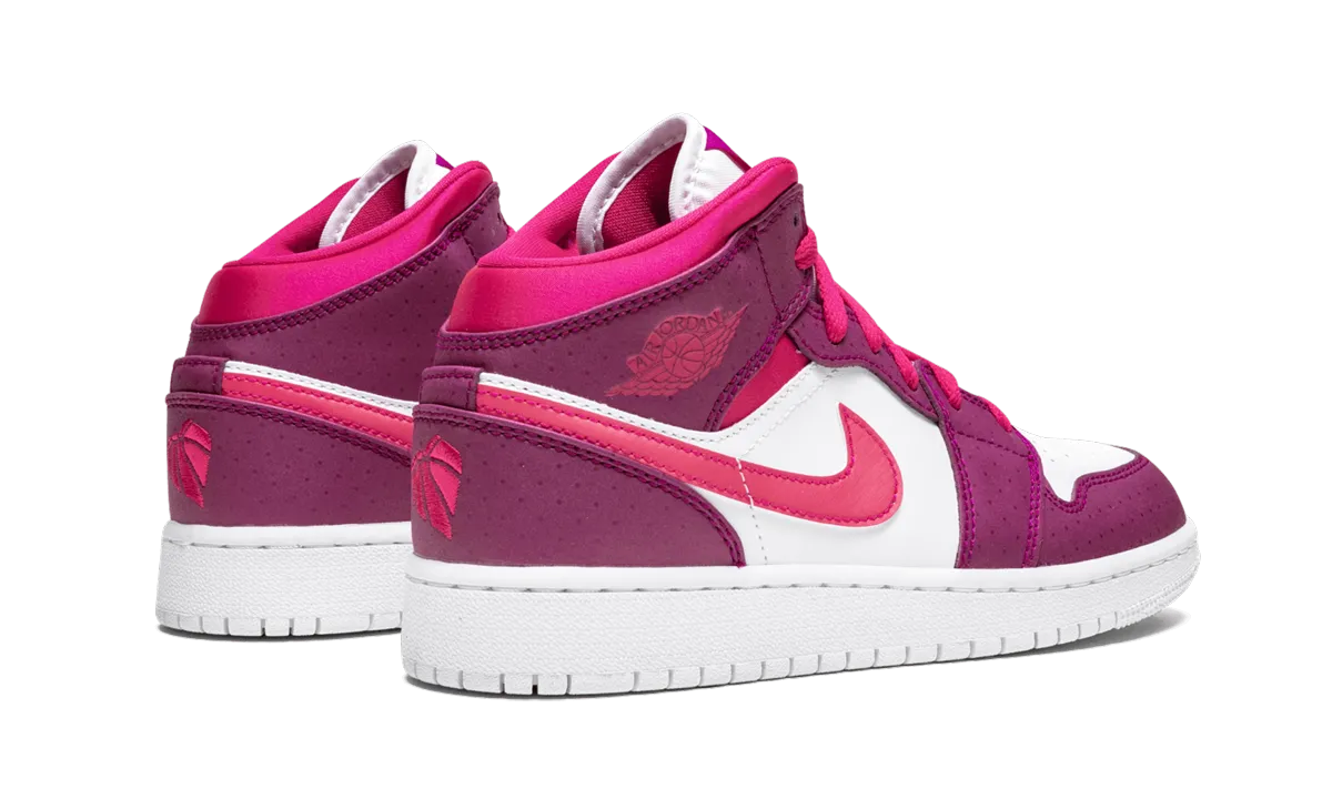 Comfort Upper Material High Rebound Outsole Air Jordan 1 Mid GS "True Berry"