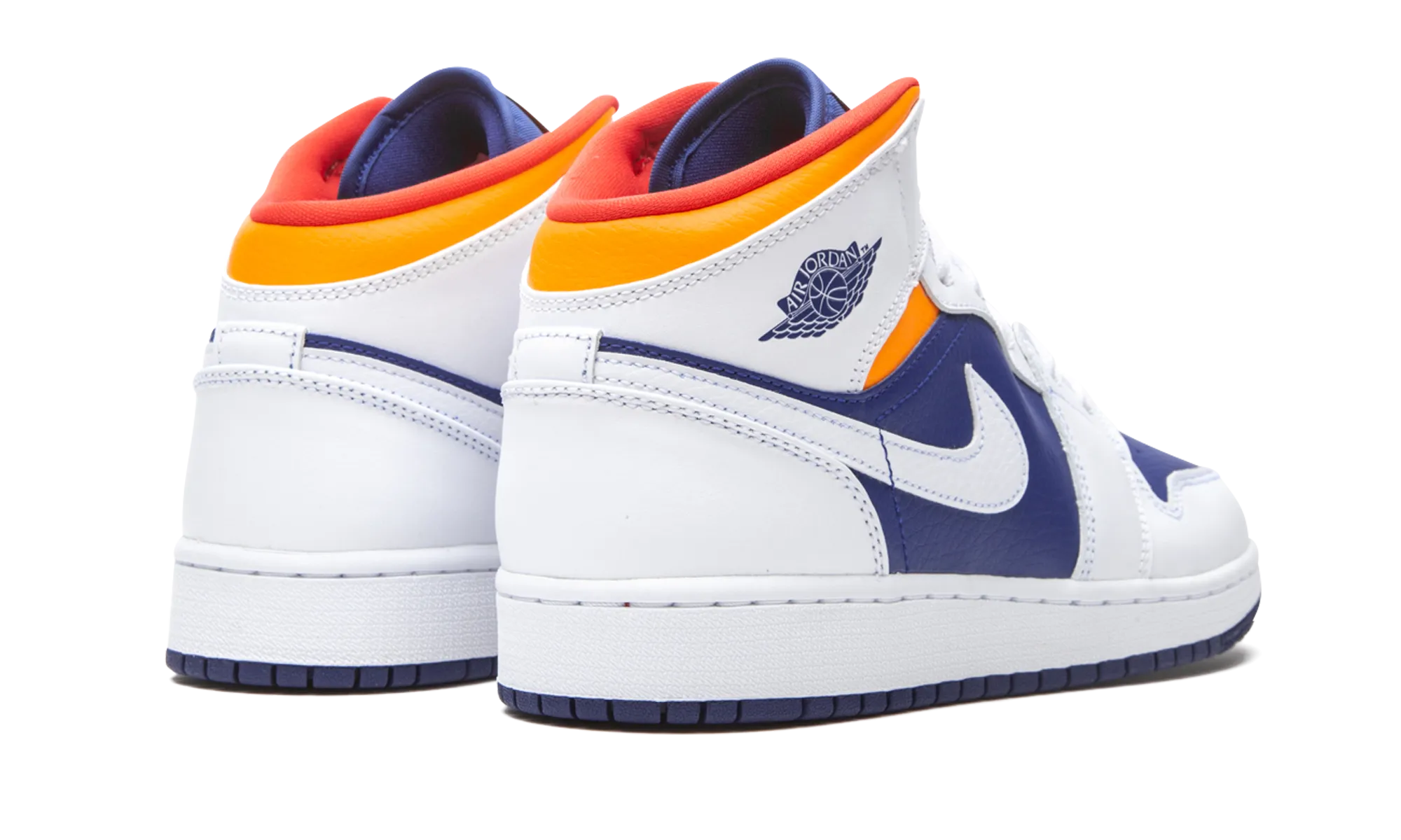 Chill Walk Impact Cushion Air Jordan 1 Mid GS "White Deep Royal Blue"