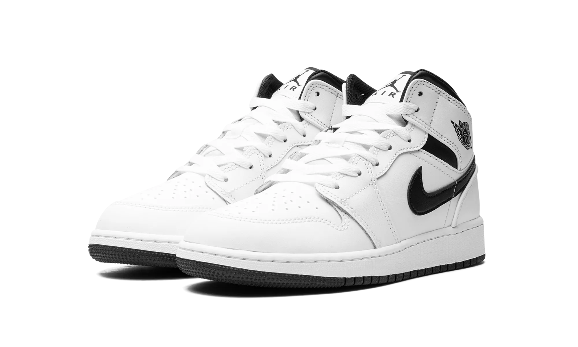 Slim flexibility Air Jordan 1 Mid GS "White/Black"