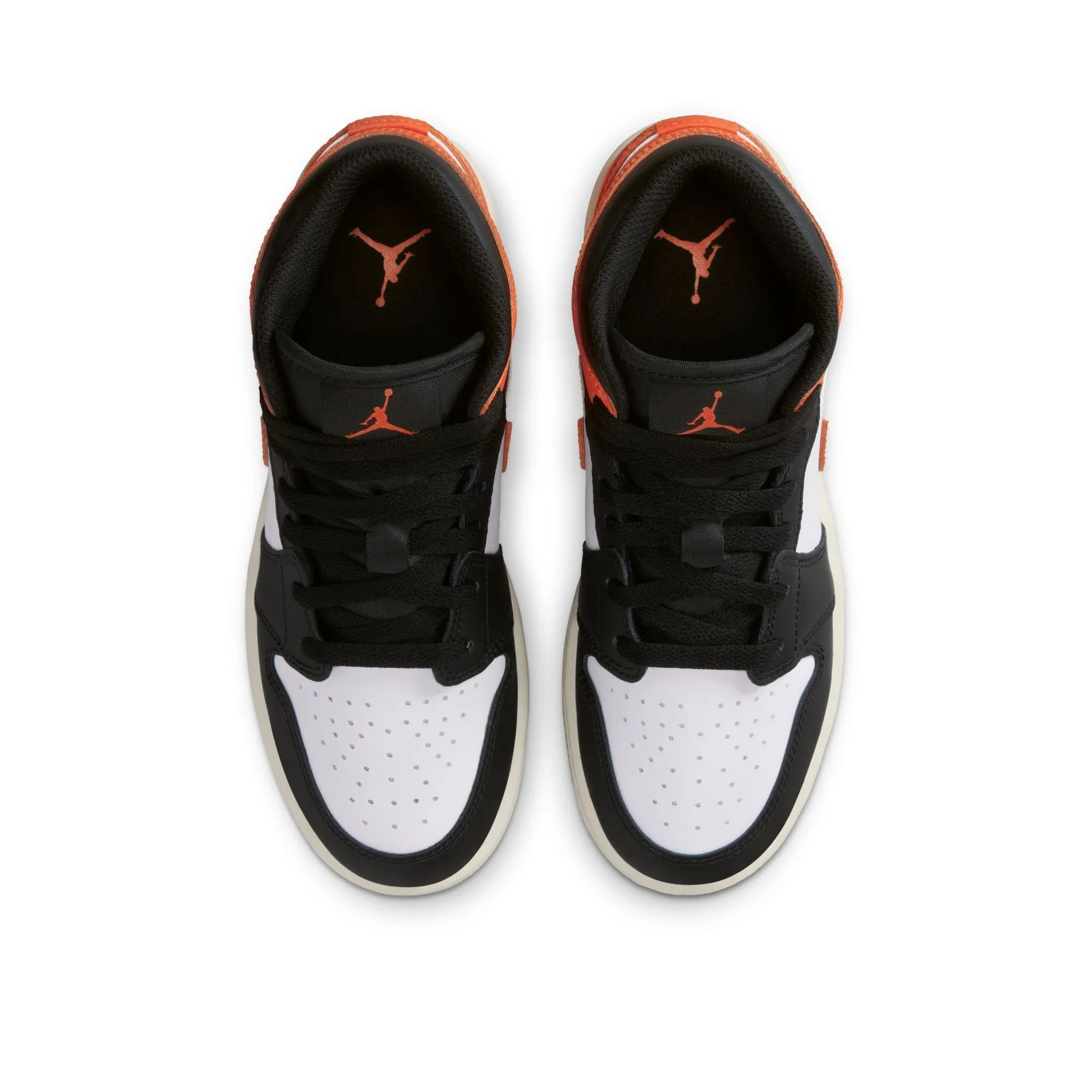 Hyper Compression Foam Air Jordan 1 Mid (GS) - Starfish/Black