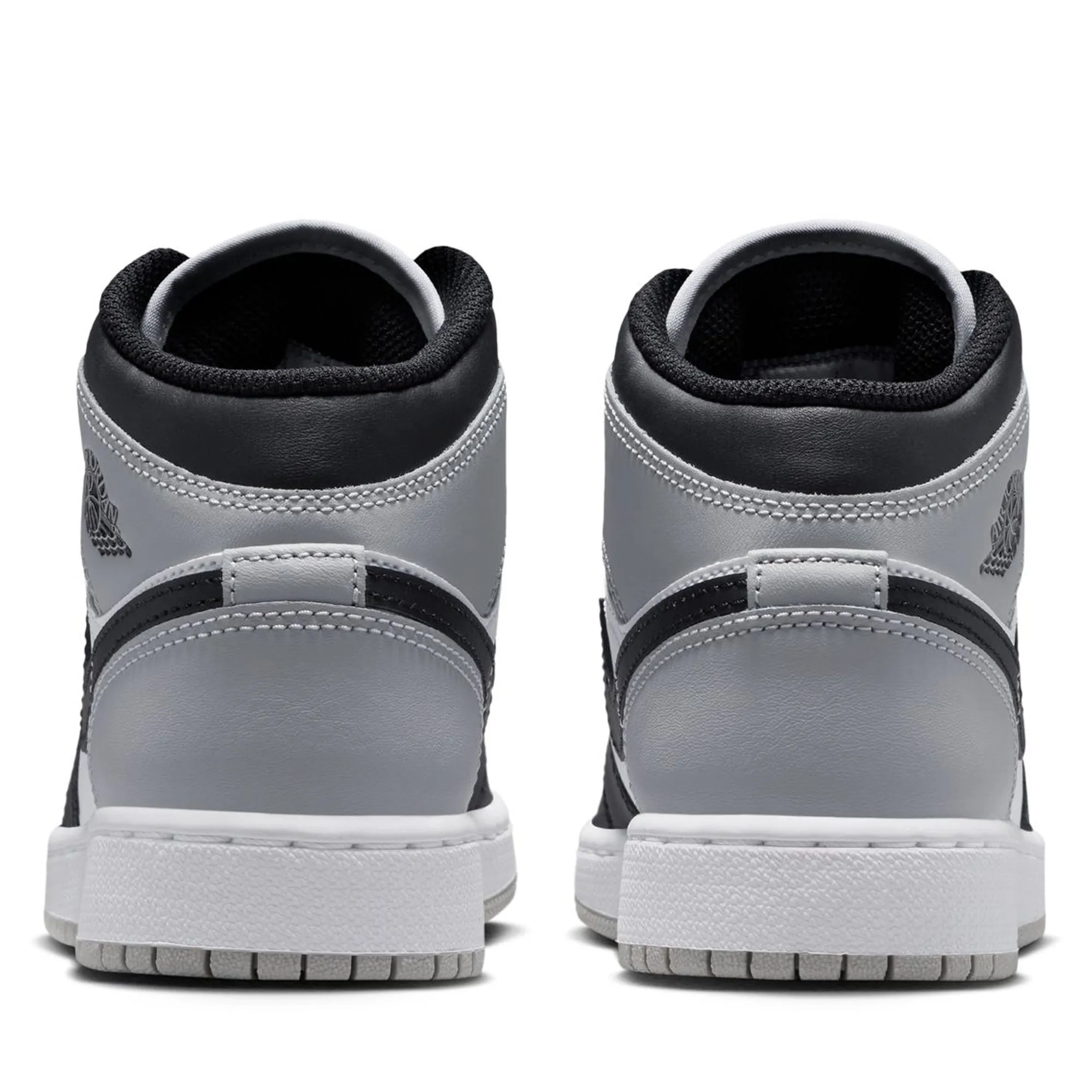 Non Slip Heel Water resistant coating Air Jordan 1 Mid (GS) - White/Light Smoke Grey