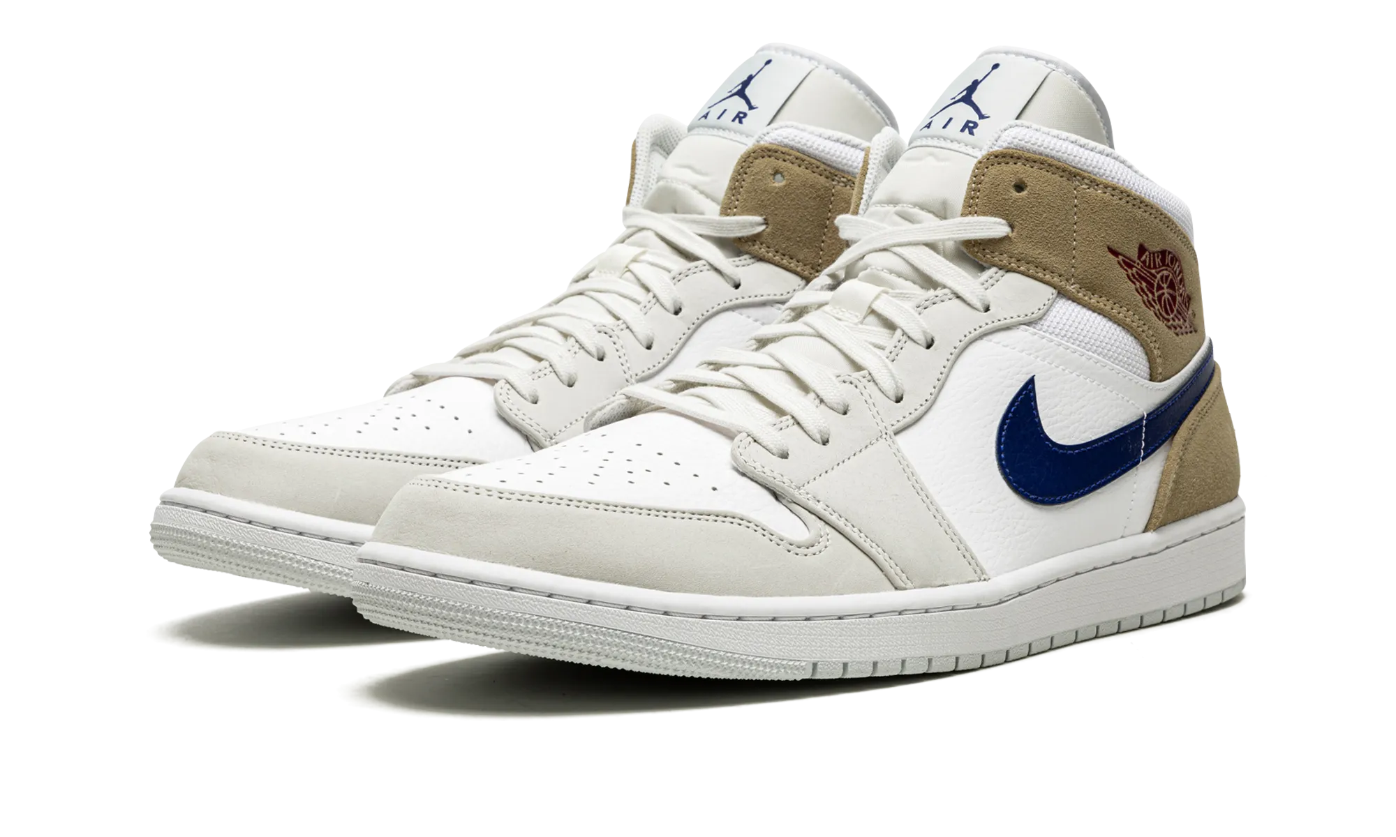 Air Jordan 1 Mid MEM2 "Tan" Textured Grip Pattern High Cushioning