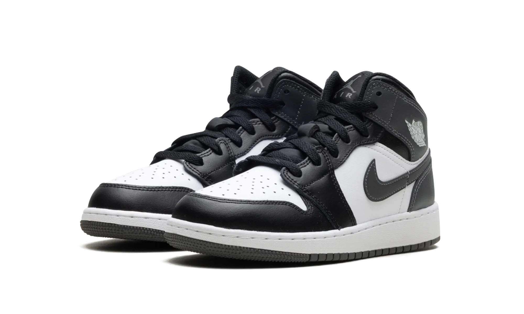 Plush Touch simple design Air Jordan 1 Mid "Black/ Iron Grey/ White"