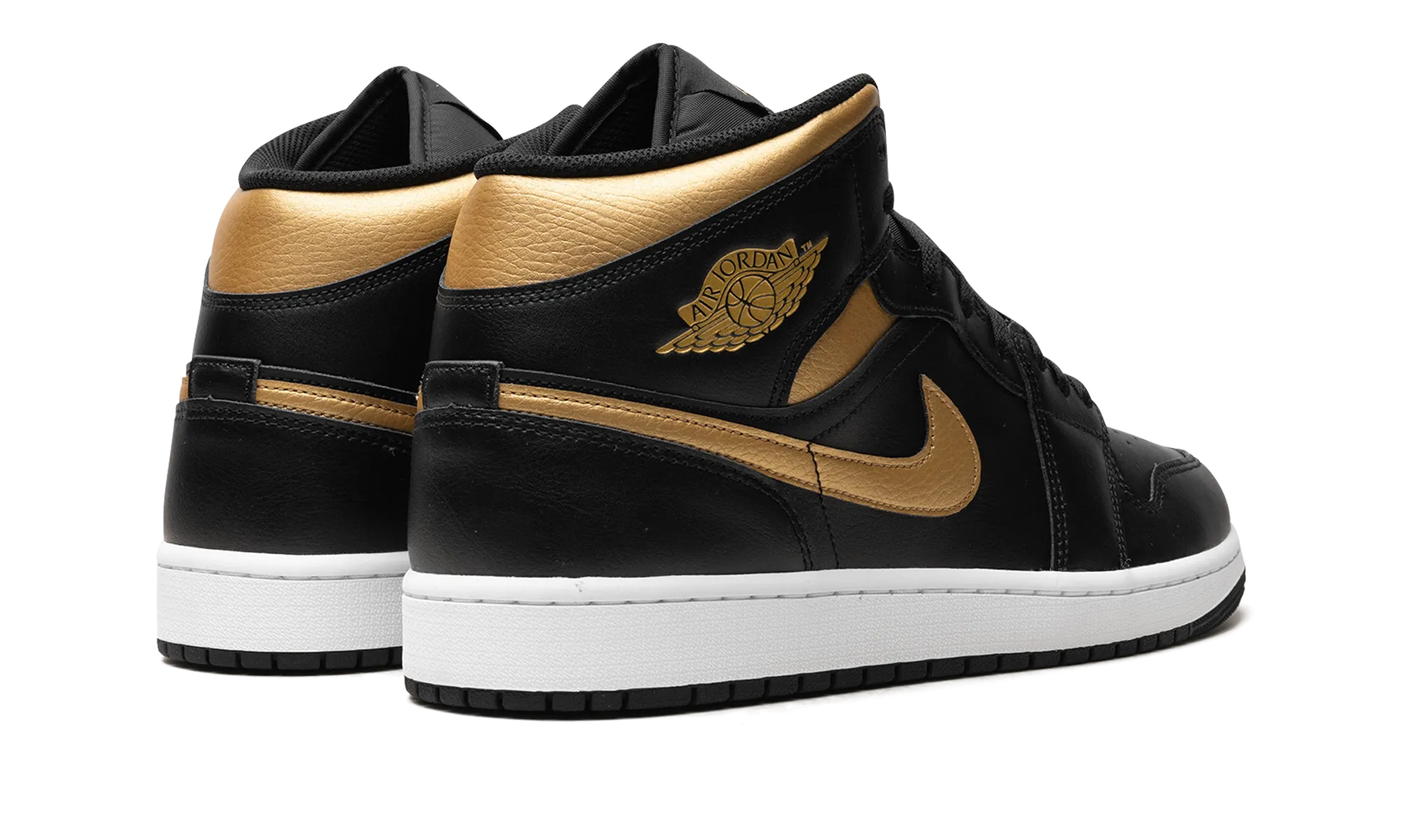 Air Jordan 1 Mid "Black" Trail Style Simple Comfort