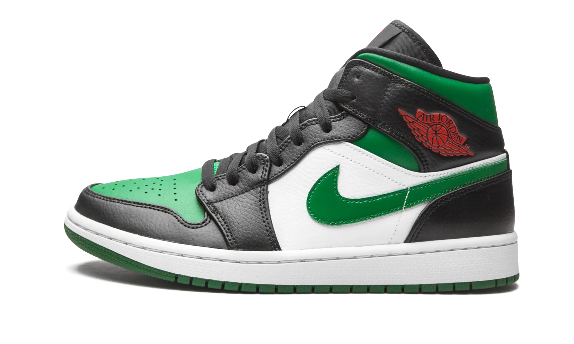 Air Jordan 1 Mid "Green Toe" Velcro fastening Breathable Insoles