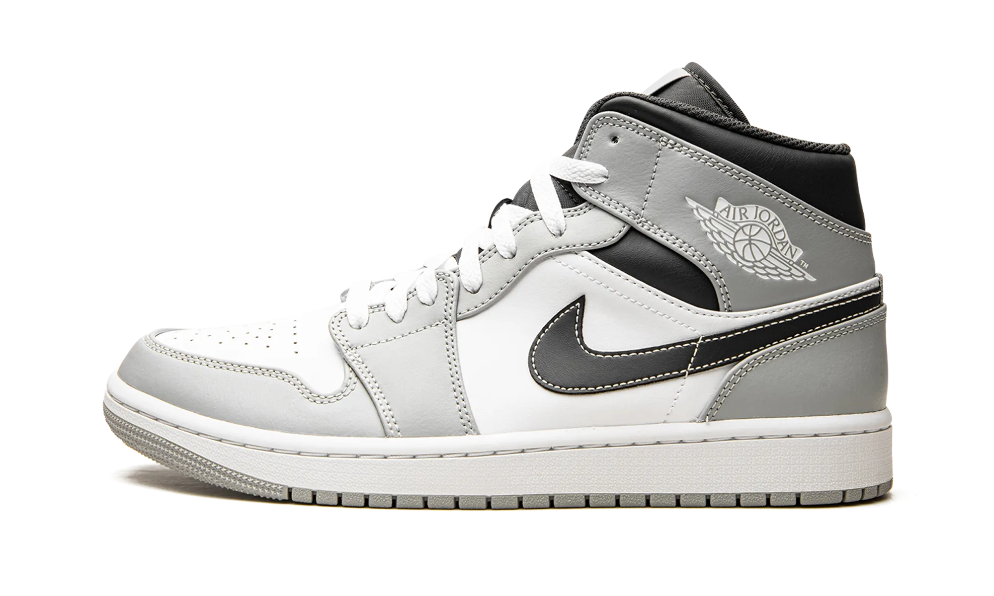 Air Jordan 1 Mid "Light Smoke Grey 2.0" Timeless Look Air Channels