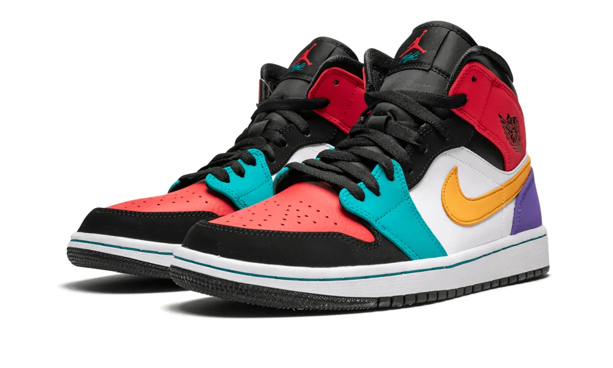 Step Smooth High Elasticity Air Jordan 1 Mid "Multicolor"