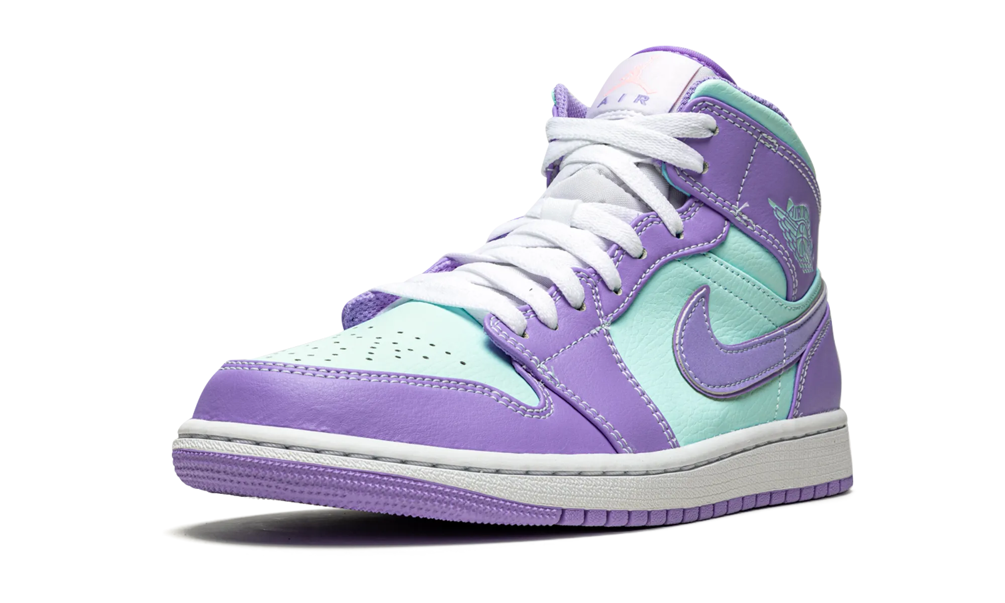 Air Jordan 1 Mid "Purple Pulse / Glacier Blue" Anti Slip Tread Zonal Flexibility