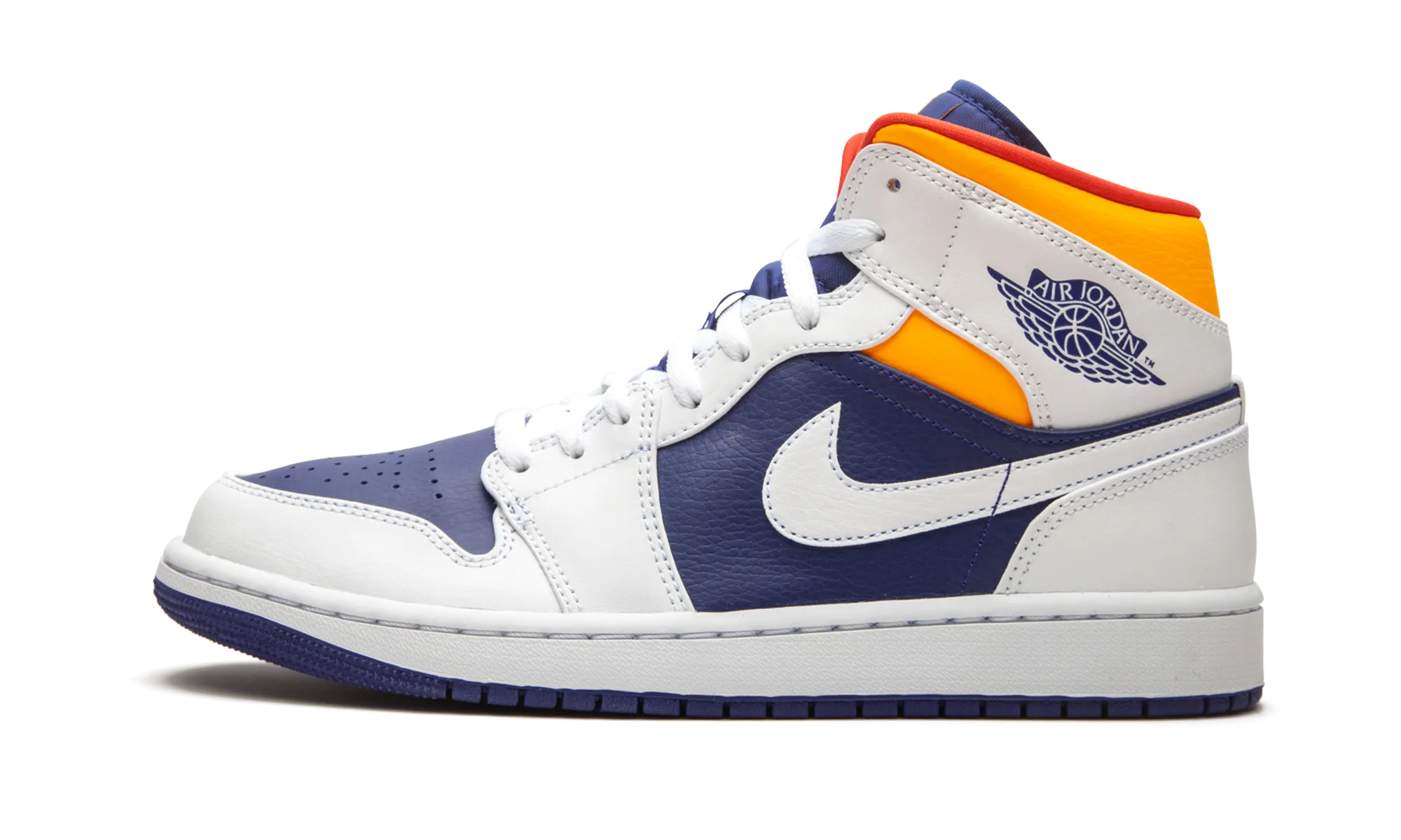Comfort water Air Jordan 1 Mid "Royal Blue / Laser Orange"