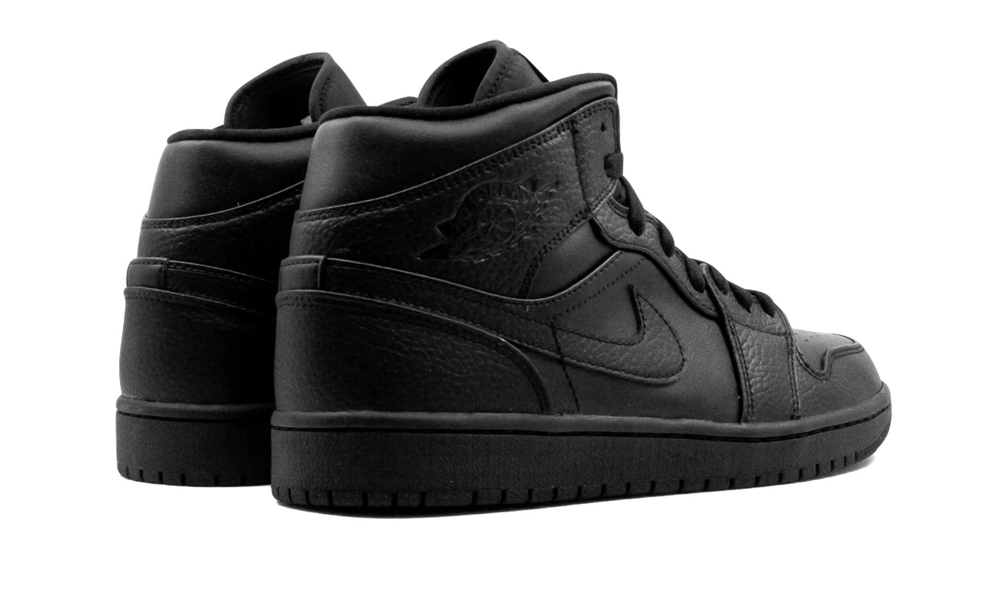 Air Jordan 1 Mid "Triple Black" Elastic tongue Everyday