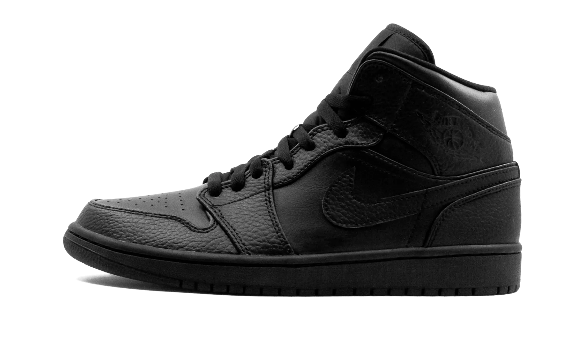 Comfortable Arch Area Microfiber Insole Air Jordan 1 Mid "Triple Black"