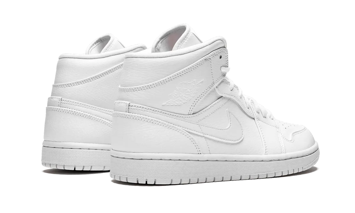 Ankle Support Features Air Jordan 1 Mid "Triple White"