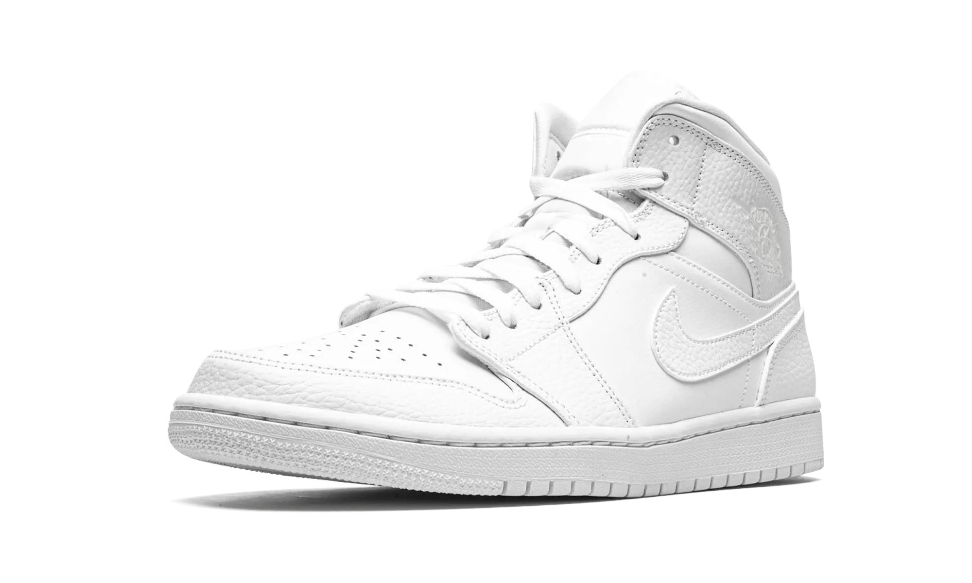Air Jordan 1 Mid "Triple White" Long Commute Quick Release