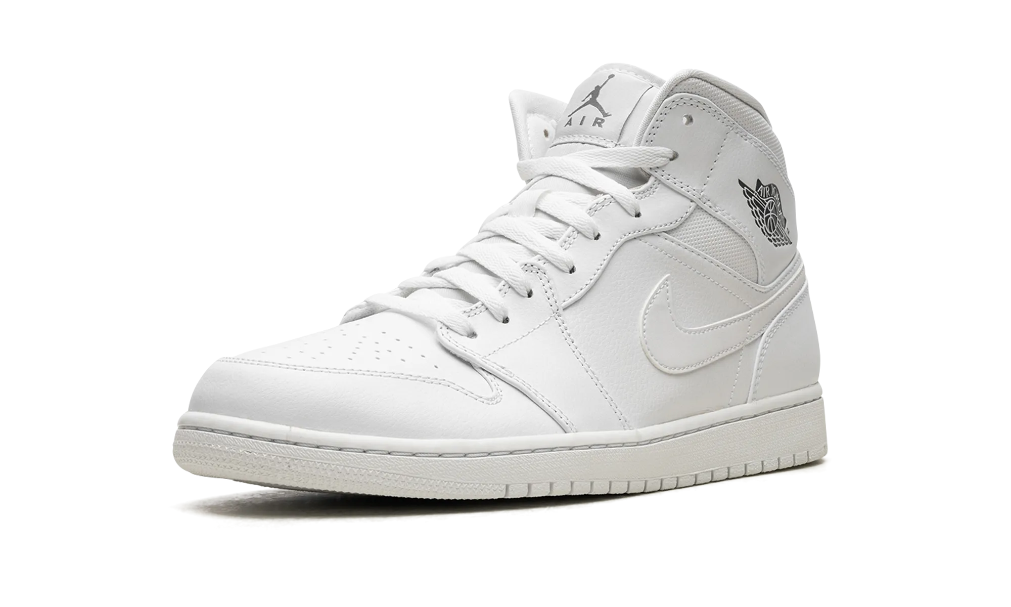 Air Jordan 1 Mid "White / Cool Grey" Quick Stride Mid Top Style