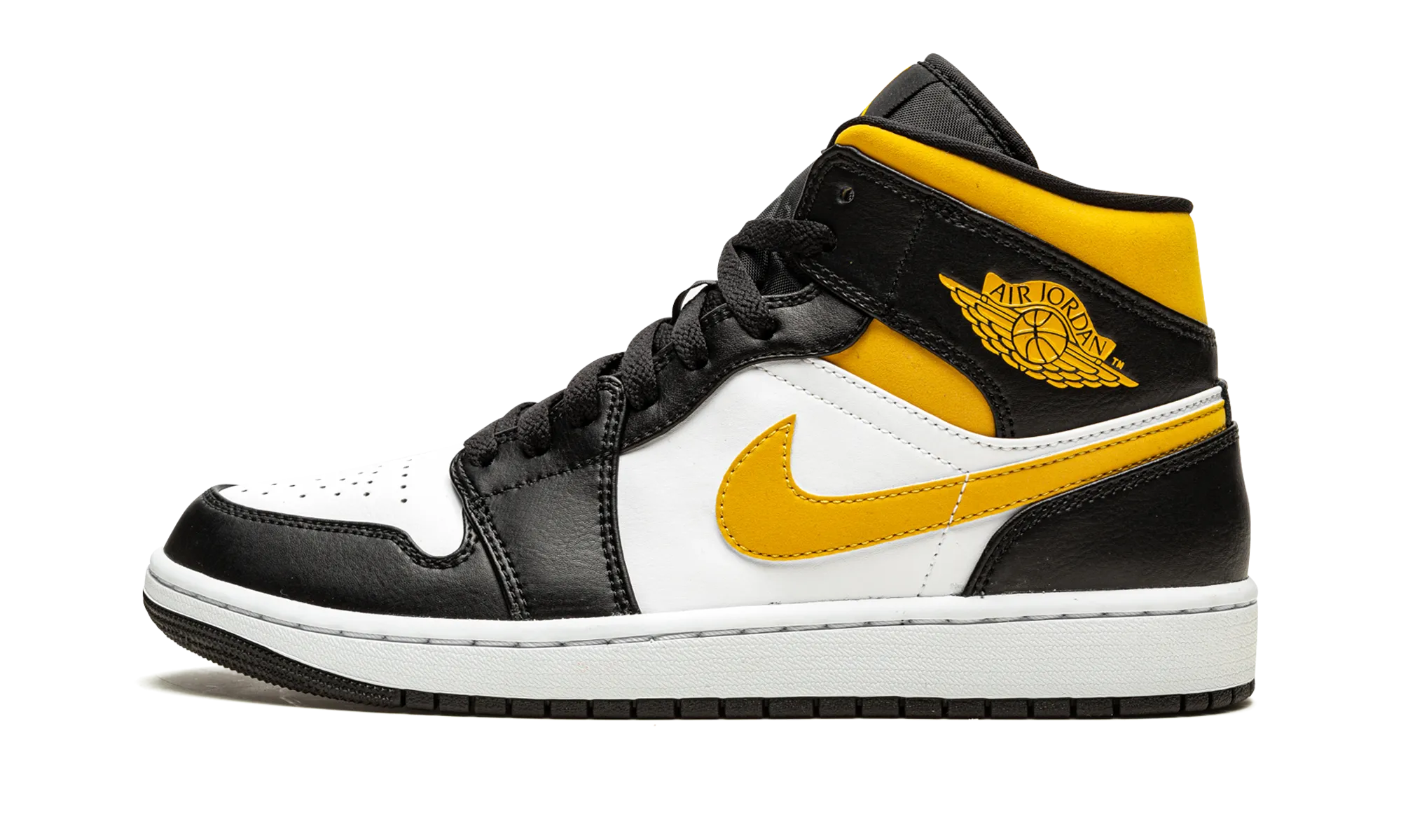 Fit Anywhere Air Jordan 1 Mid "White / Pollen / Black"