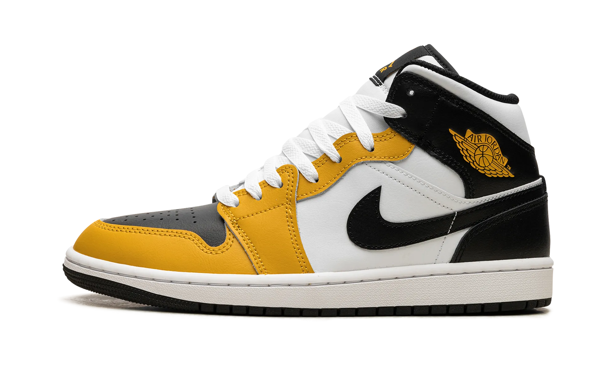 Air Jordan 1 Mid "Yellow Ochre" orthopedic Recycled Mesh Upper