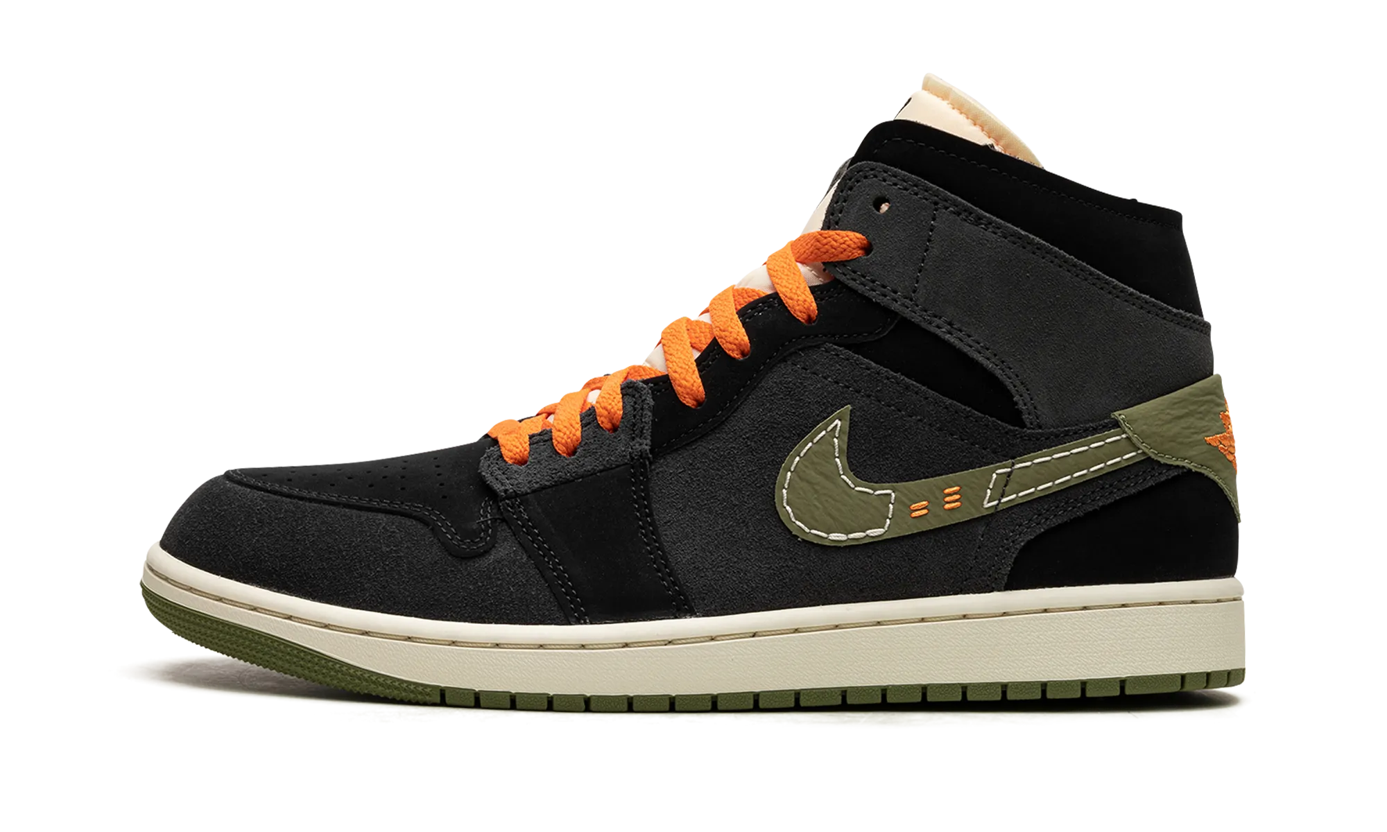 Air Jordan 1 Mid SE Craft "Anthracite Light Olive" Handcrafted Details Sleek Ease