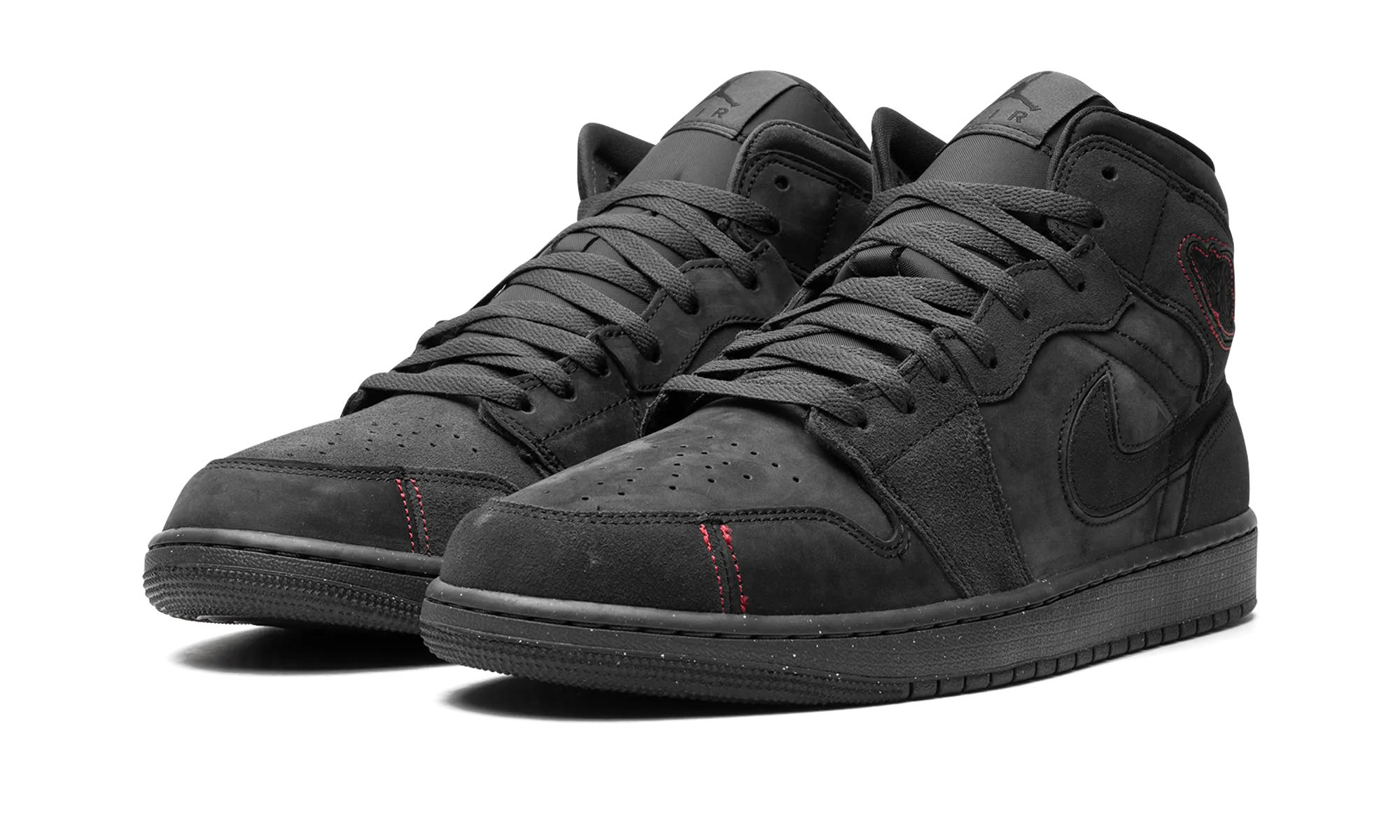 Air Jordan 1 Mid SE Craft "Dark Smoke Red" Hyperflex Groove Pattern