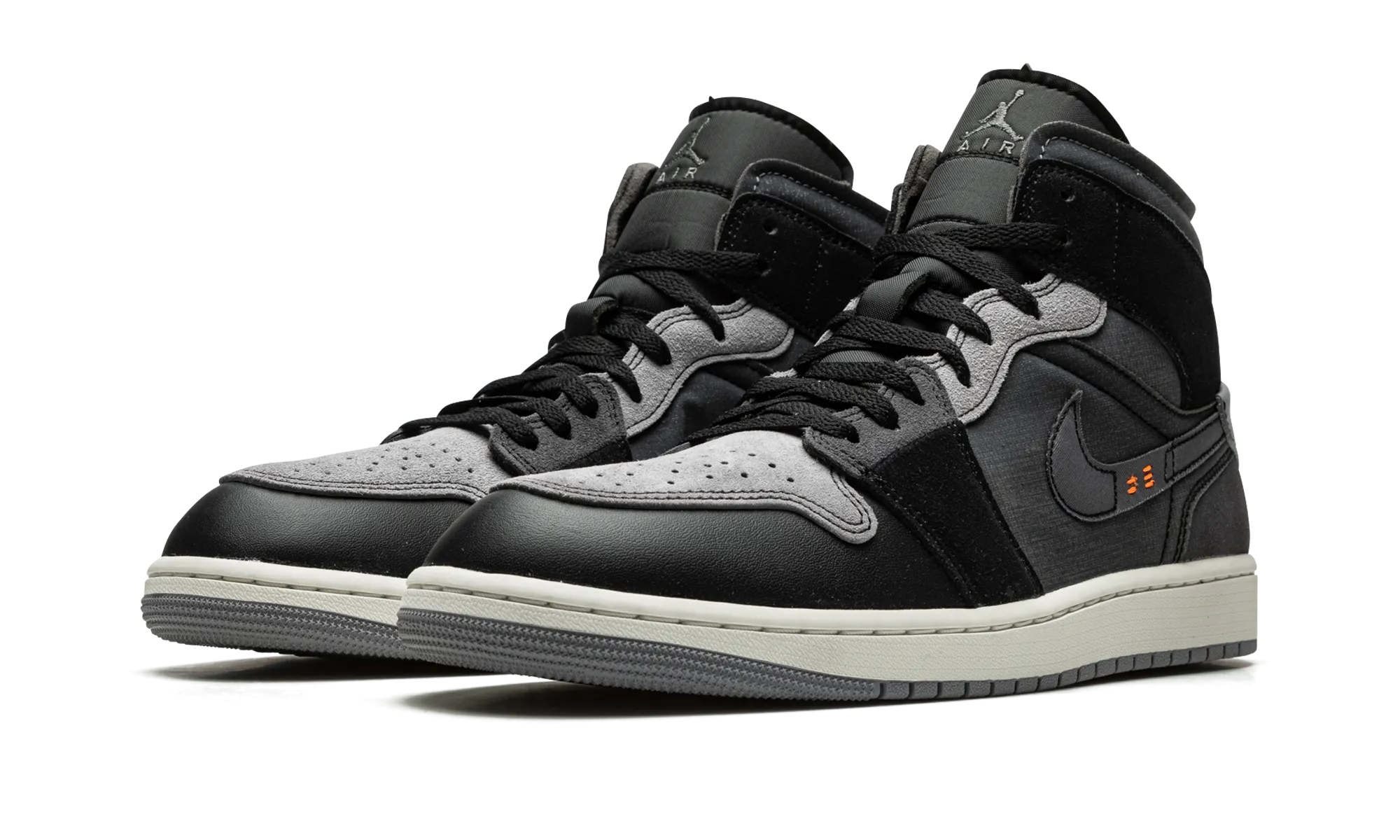 Air Jordan 1 Mid SE Craft "Inside Out - Black" Fabric Upper Fresh stability