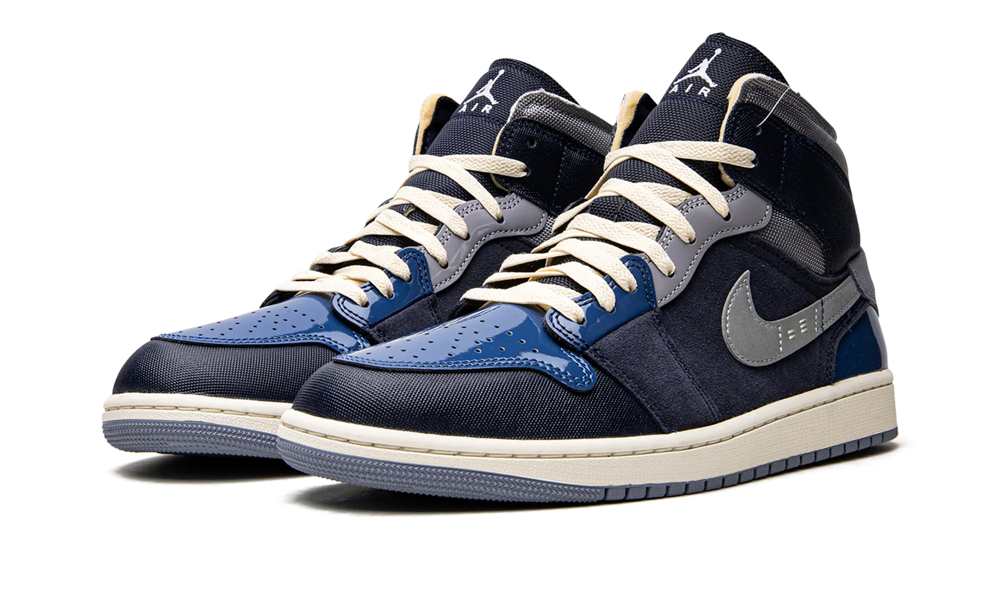 Air Jordan 1 Mid SE Craft "Obsidian" Adaptive Heel Lock