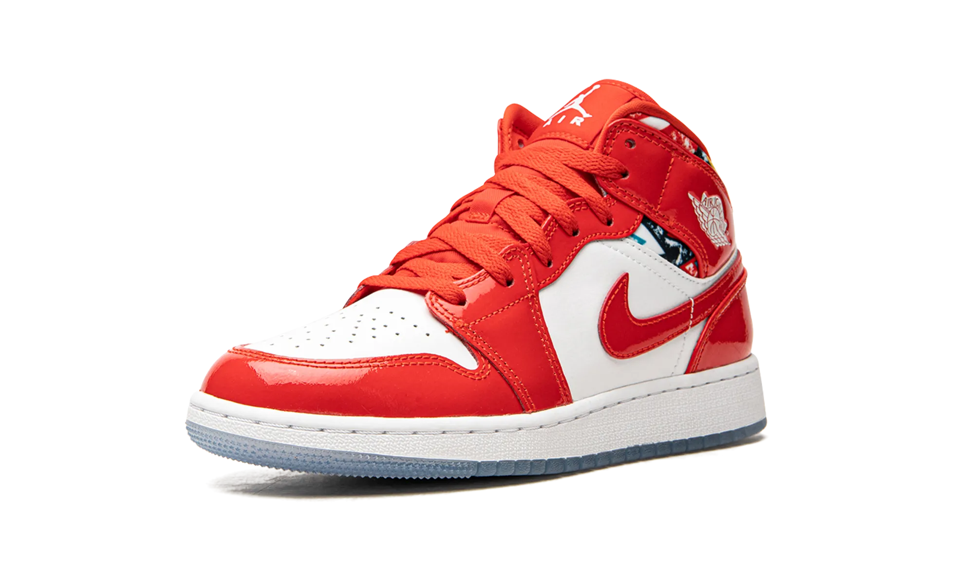 Ankle Cushioning Air Jordan 1 Mid SE GS "Barcelona Sweater Red Patent"