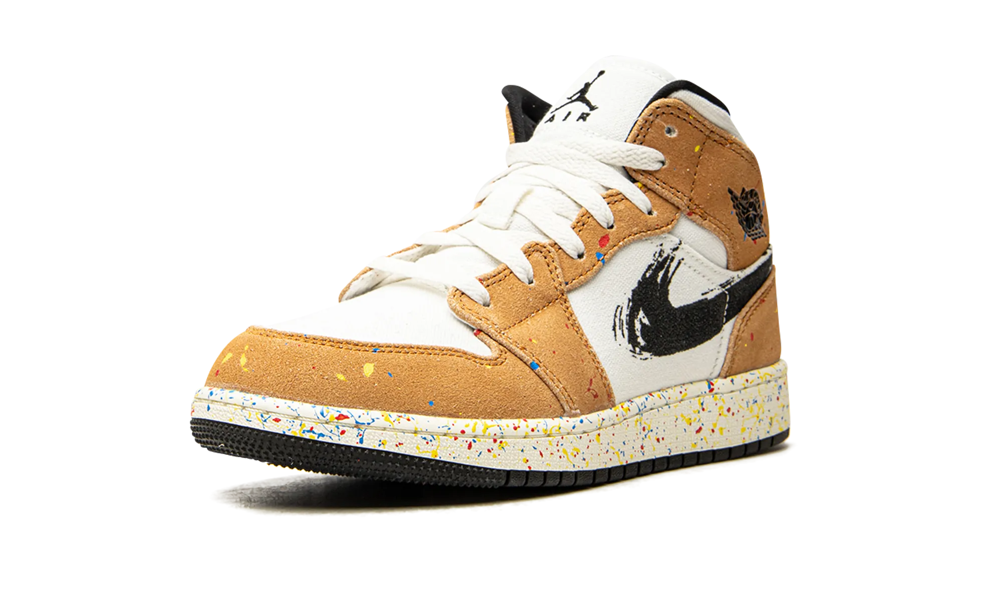 Air Jordan 1 Mid SE GS "Brushstroke" Transit Style Fast Move