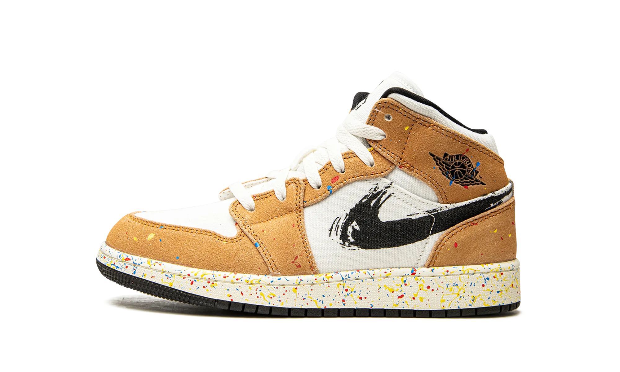 Stable Motion Sneaker Discounts Air Jordan 1 Mid SE GS "Brushstroke"