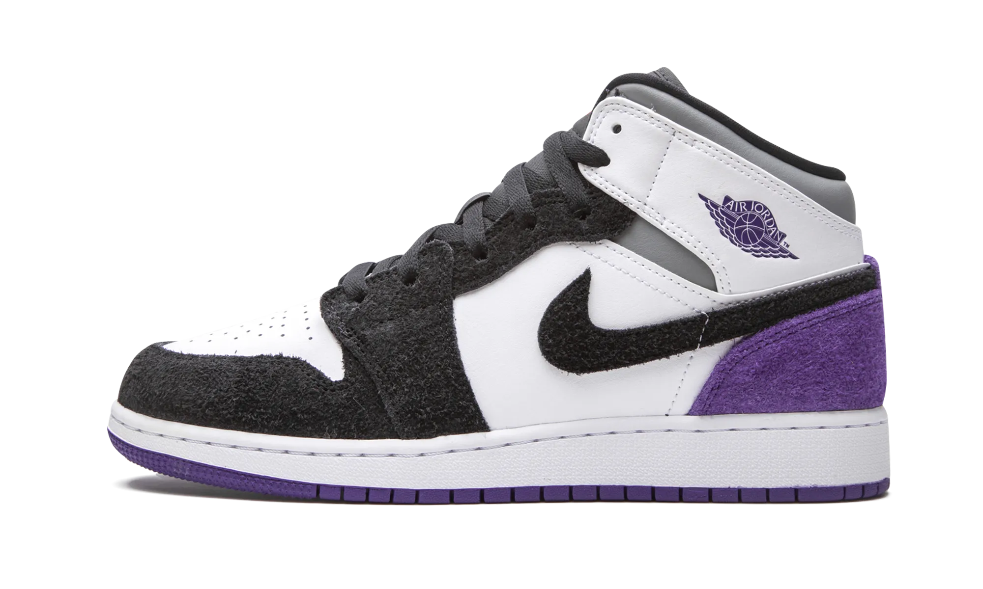 Sporty Fit Air Jordan 1 Mid SE GS "Court Purple Suede"