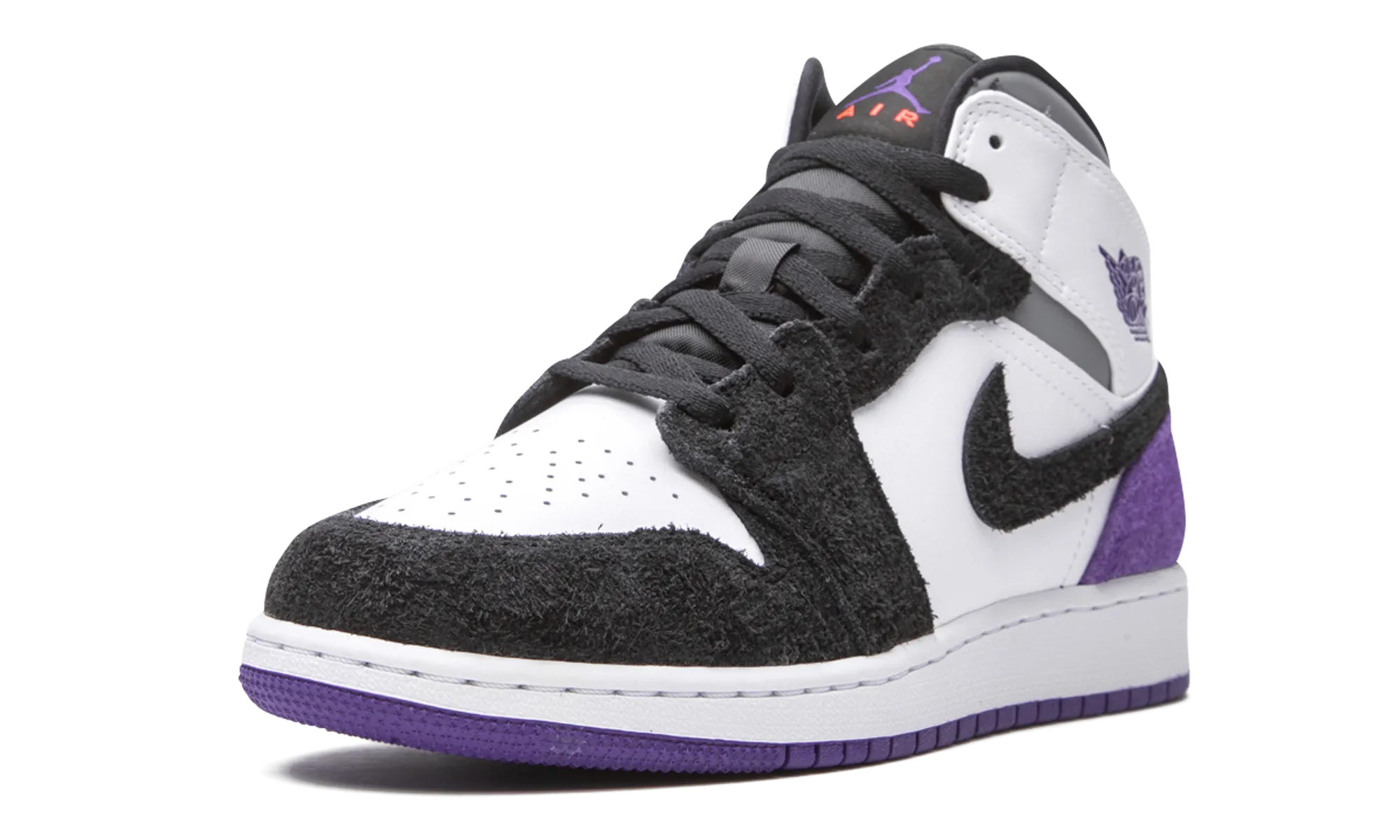 Zip Up Design Air Jordan 1 Mid SE GS "Court Purple Suede"