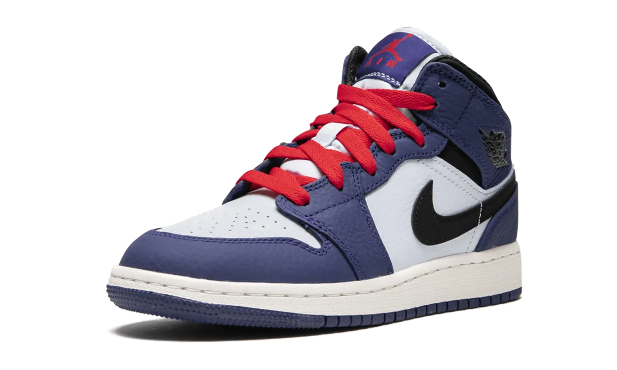 Air Jordan 1 Mid SE GS "Deep Royal" running sneakers Durable Design