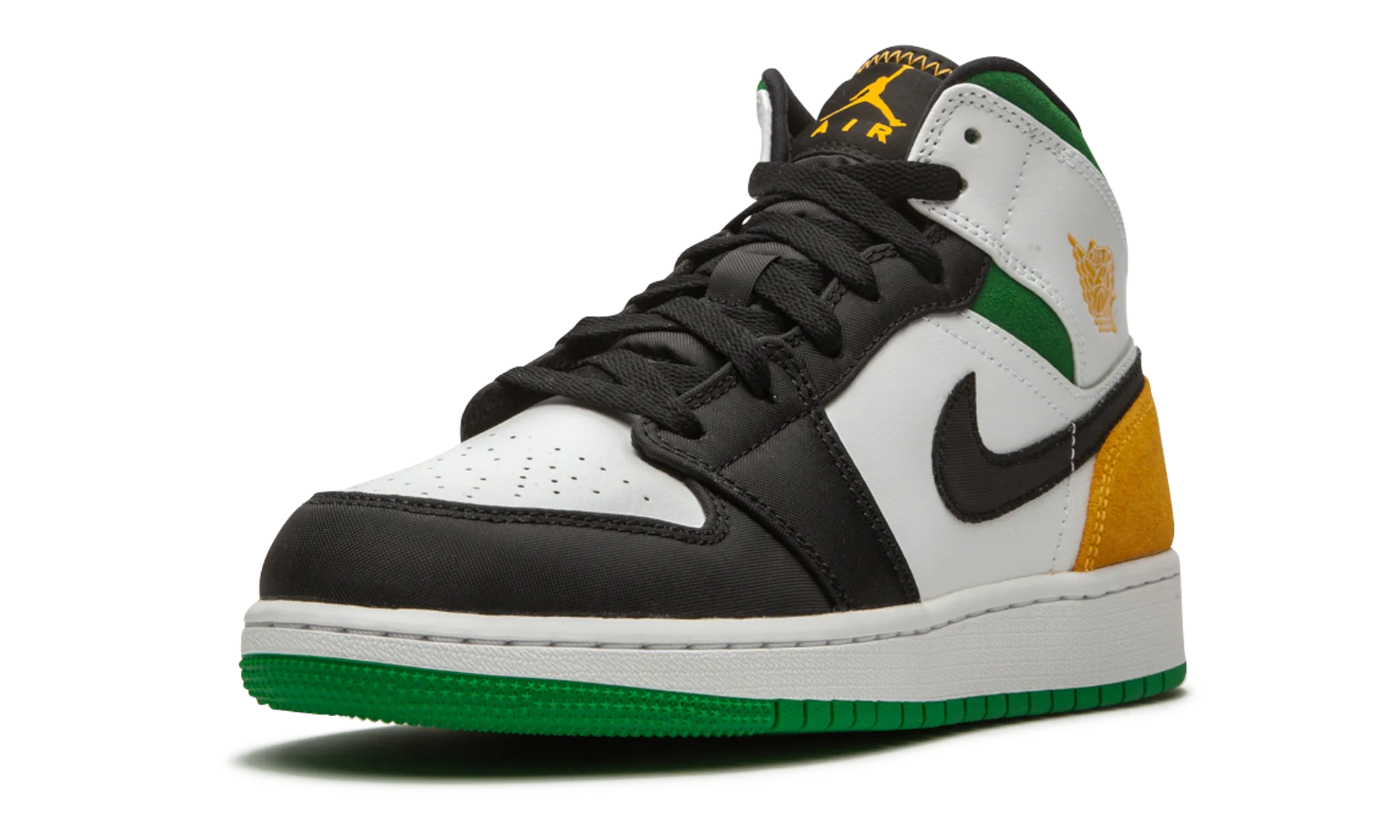 Air Jordan 1 Mid SE GS "Laser Orange / Lucky Green" All-purpose stability Durable Gear