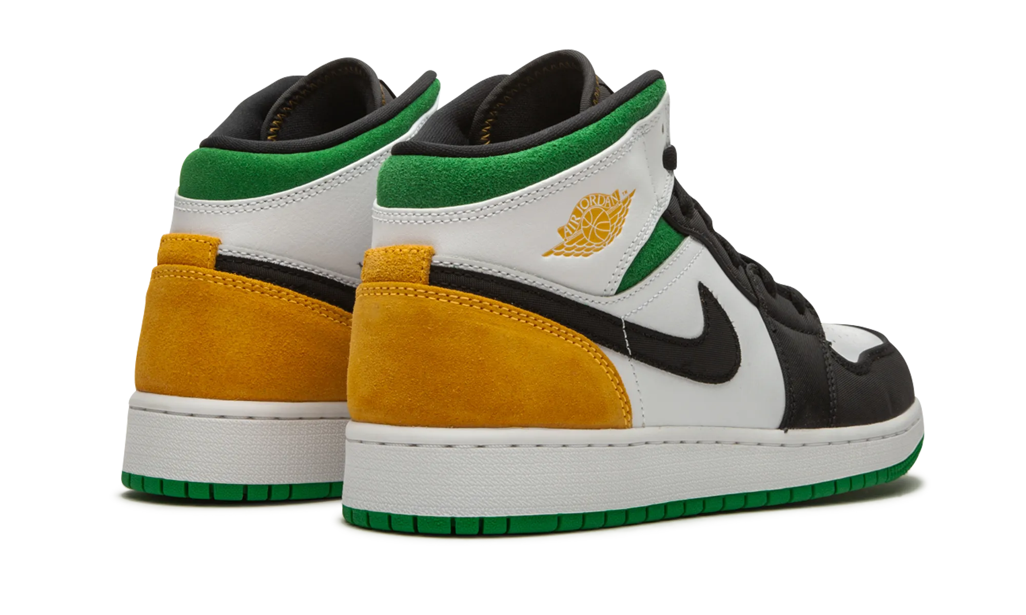 Elasticated Bare Footfeel Air Jordan 1 Mid SE GS "Laser Orange / Lucky Green"