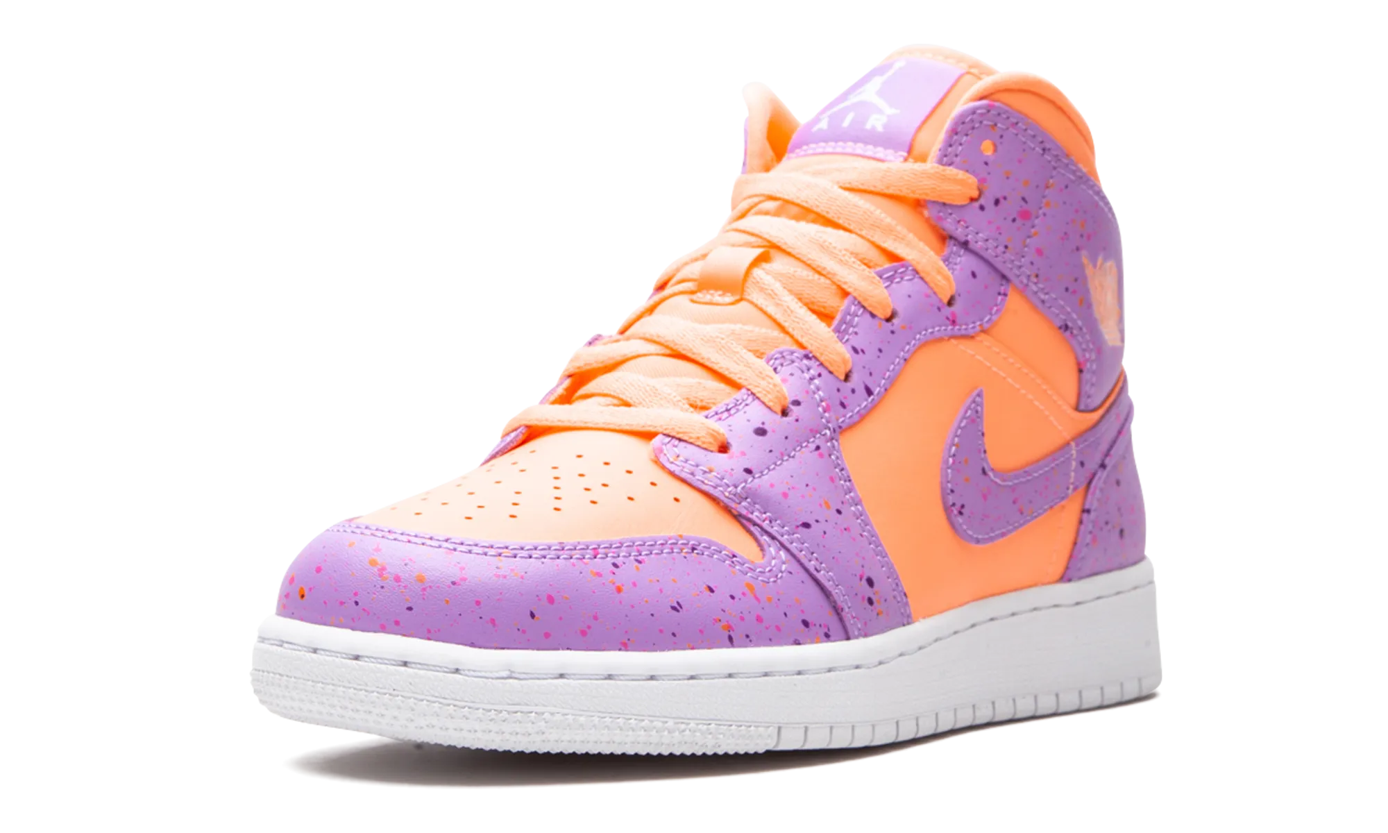 Elastic Fit Eco Use Air Jordan 1 Mid SE GS "Orange Pulse / Atomic Violet"