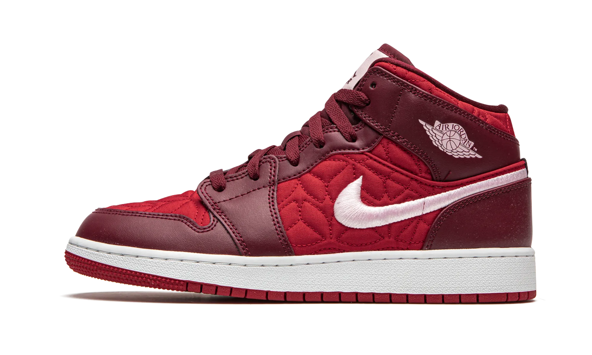 Air Jordan 1 Mid SE GS "Red Quilt" Day Ready