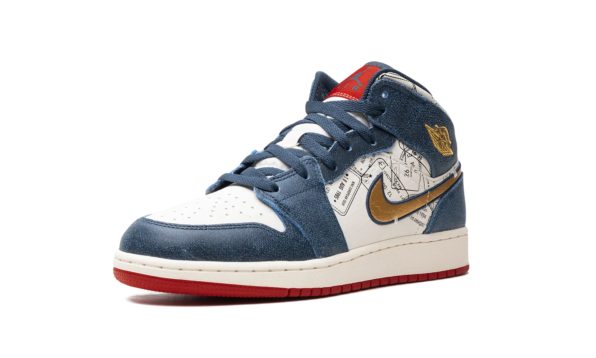 Easy On And Off Minimalist Lacing Air Jordan 1 Mid SE GS "Take Flight"