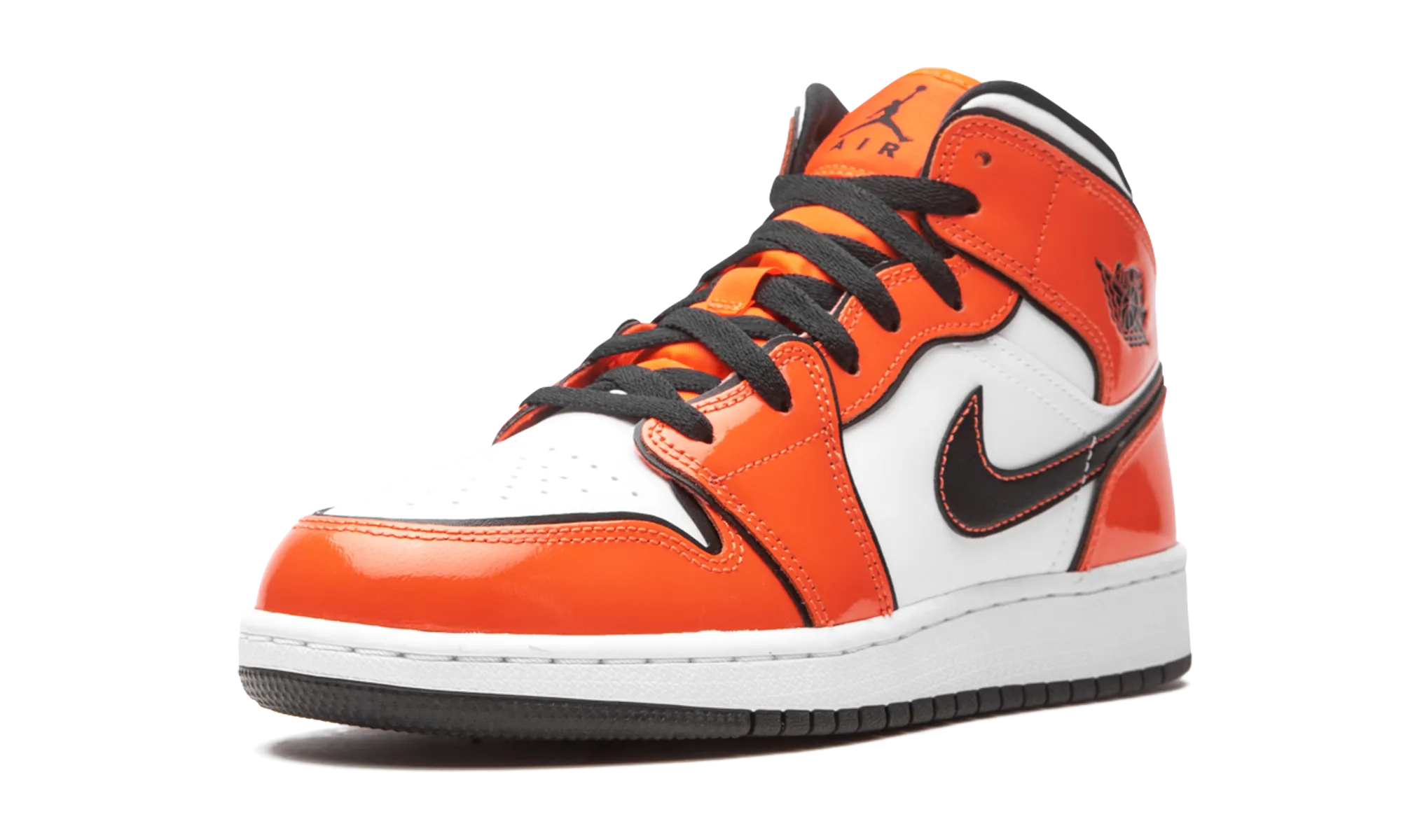 Air Jordan 1 Mid SE GS "Turf Orange" Steady walk