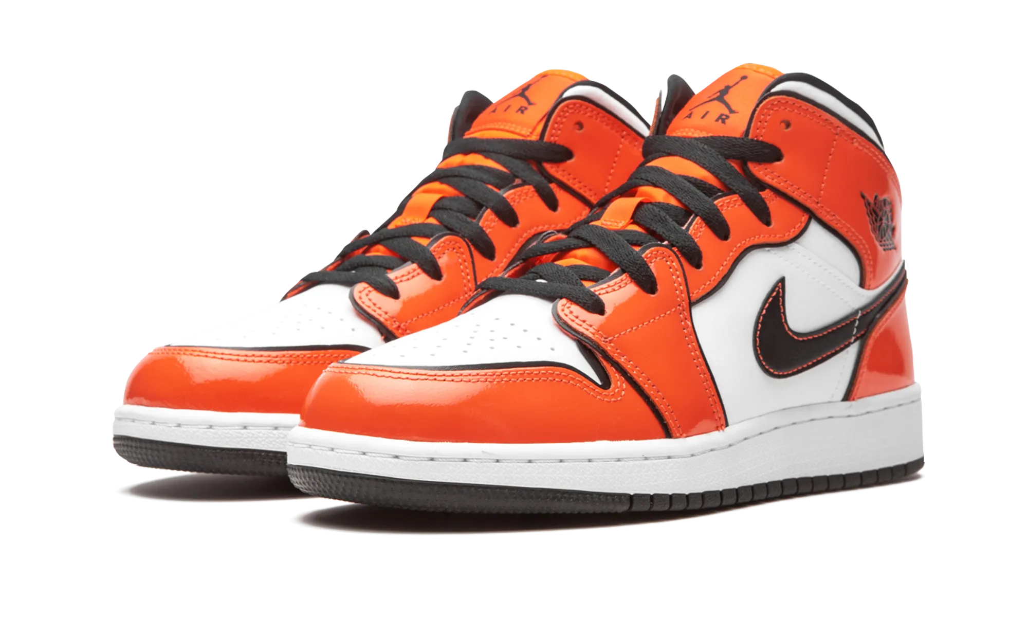 Air Jordan 1 Mid SE GS "Turf Orange" Tennis Court Comfortable Movement