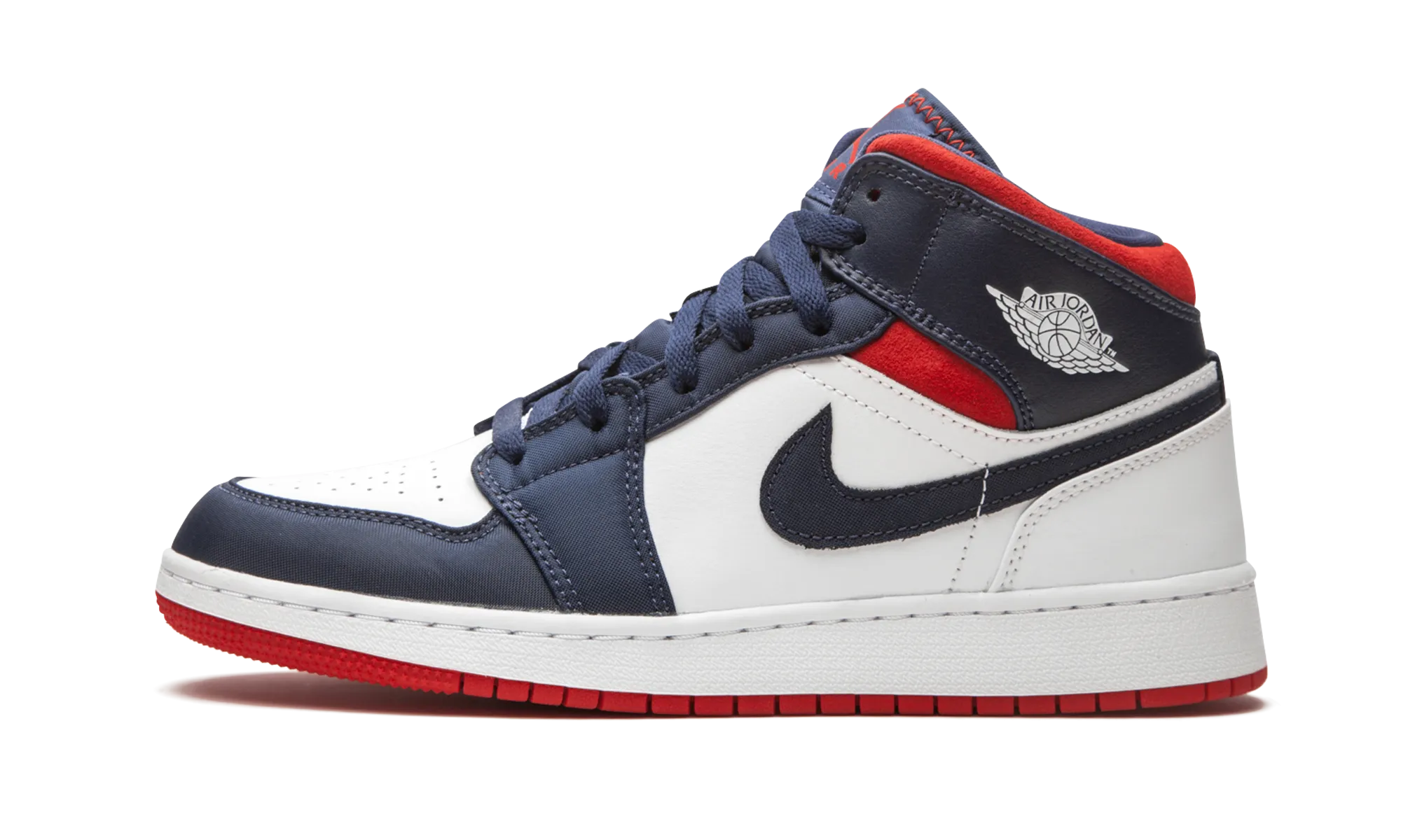 Neutral Tones Simple Match Air Jordan 1 Mid SE GS "USA"
