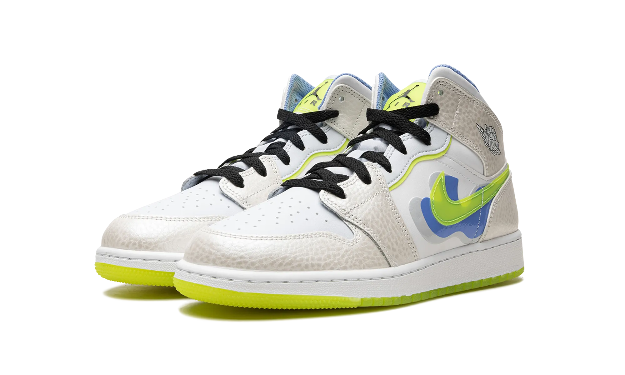 Ergonomic Heel Cup Supportive Heel Air Jordan 1 Mid SE GS "Warped Swoosh'"