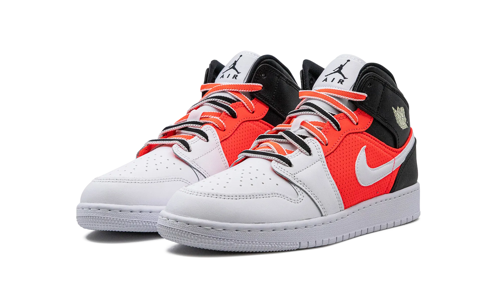 Air Jordan 1 Mid SE GS "White Infrared" Casual Routine Training Flex