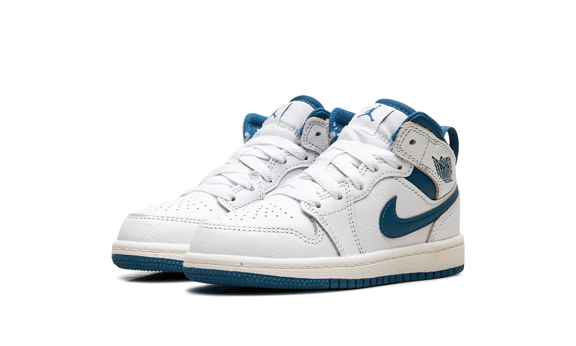 Microfiber Lining Tech Slip Resistant Air Jordan 1 Mid SE PS "INDUSTRIAL BLUE"