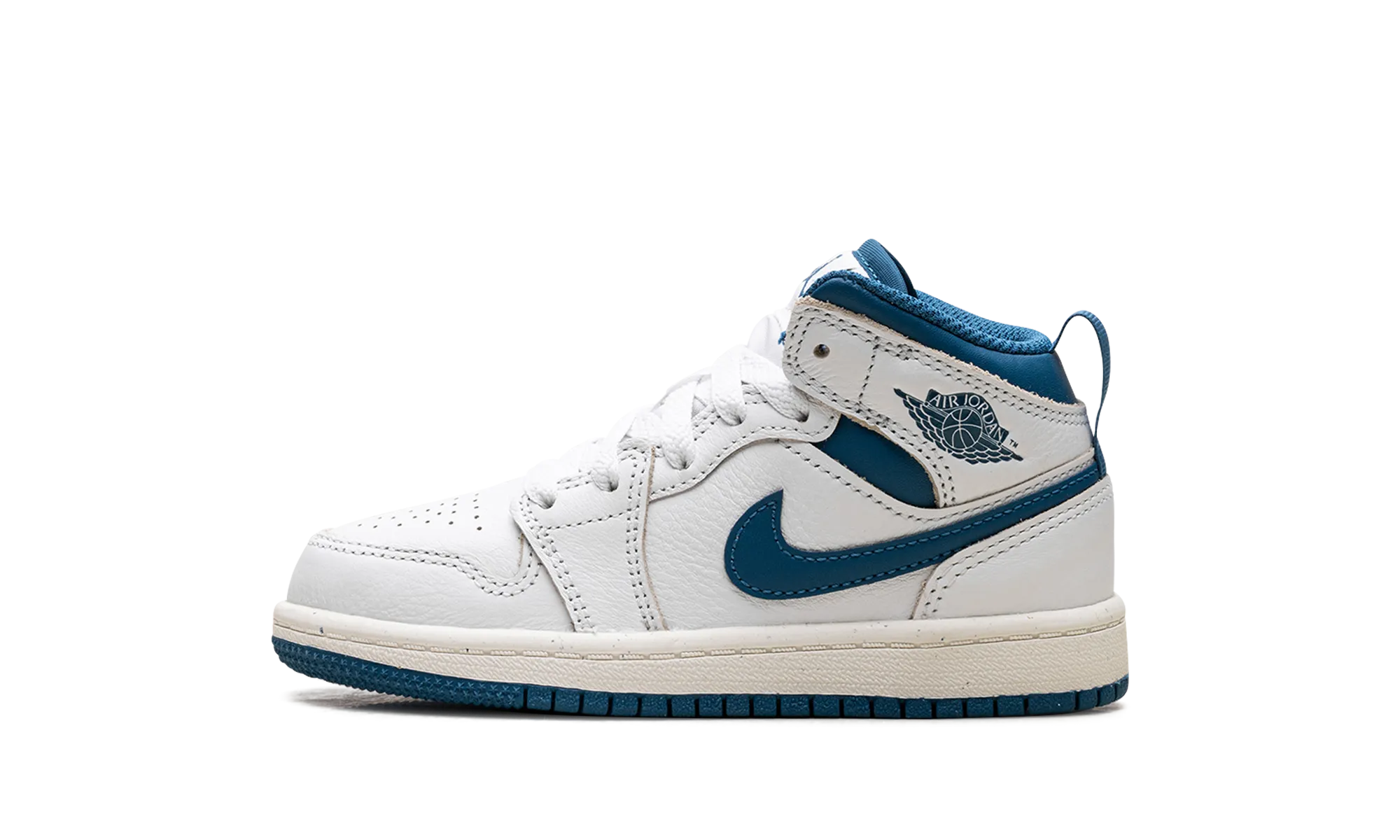 Air Jordan 1 Mid SE PS "INDUSTRIAL BLUE" Aerobic Flex Sole Training Use