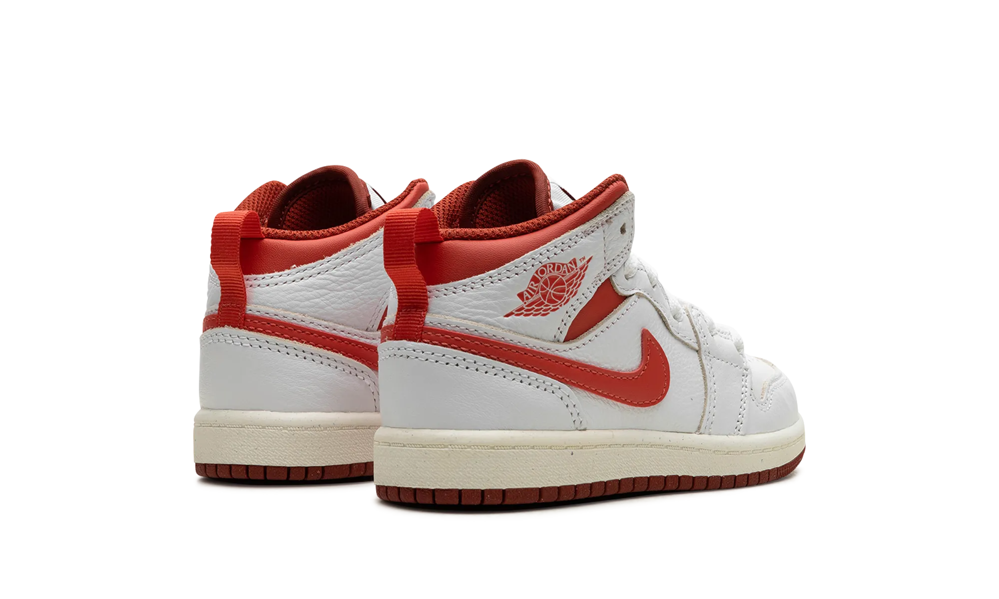 Active Motion Air Jordan 1 Mid SE PS "White / Dune Red"