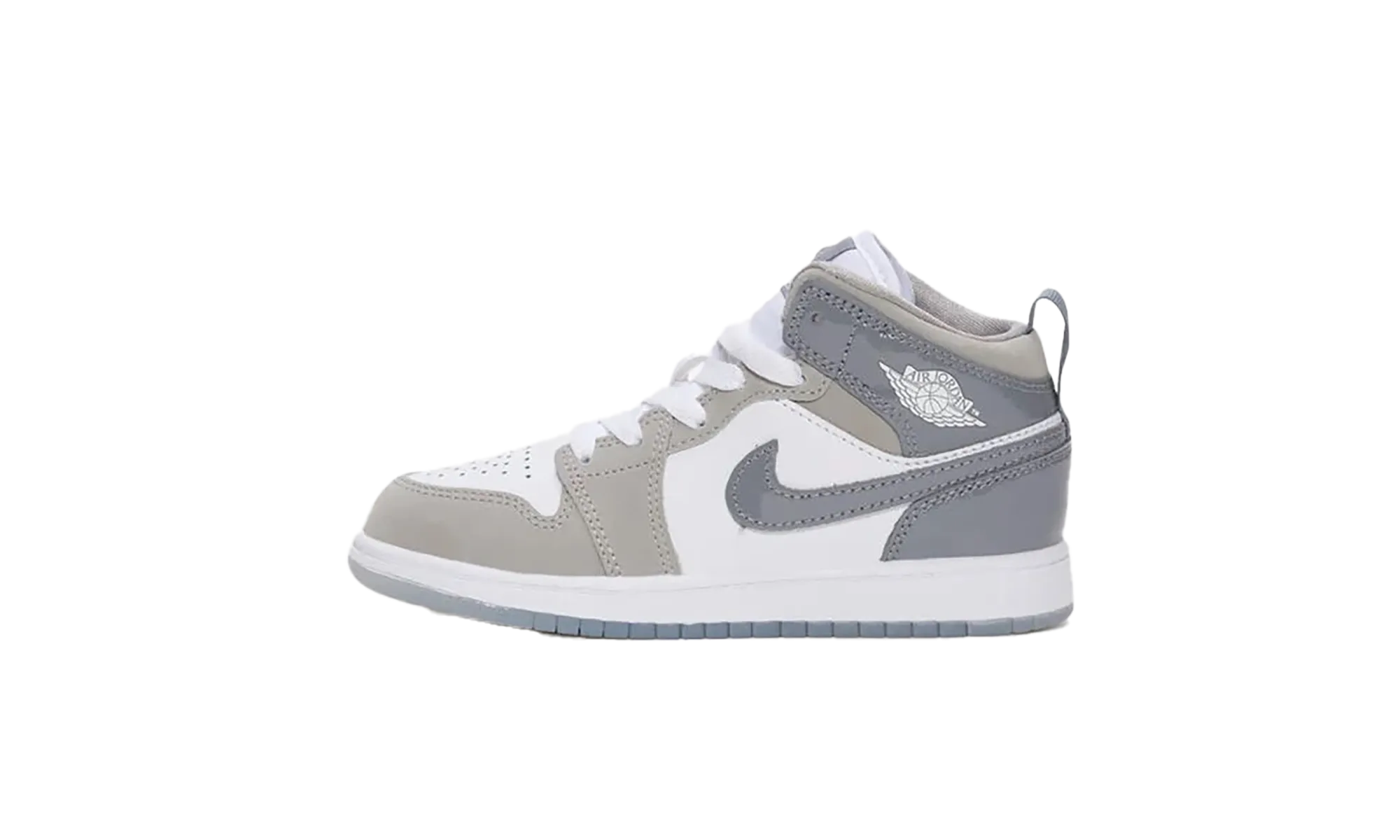 Upgraded wear Puncture Resistant Plate Air Jordan 1 Mid SE PS "White Medium Grey Cool Grey"