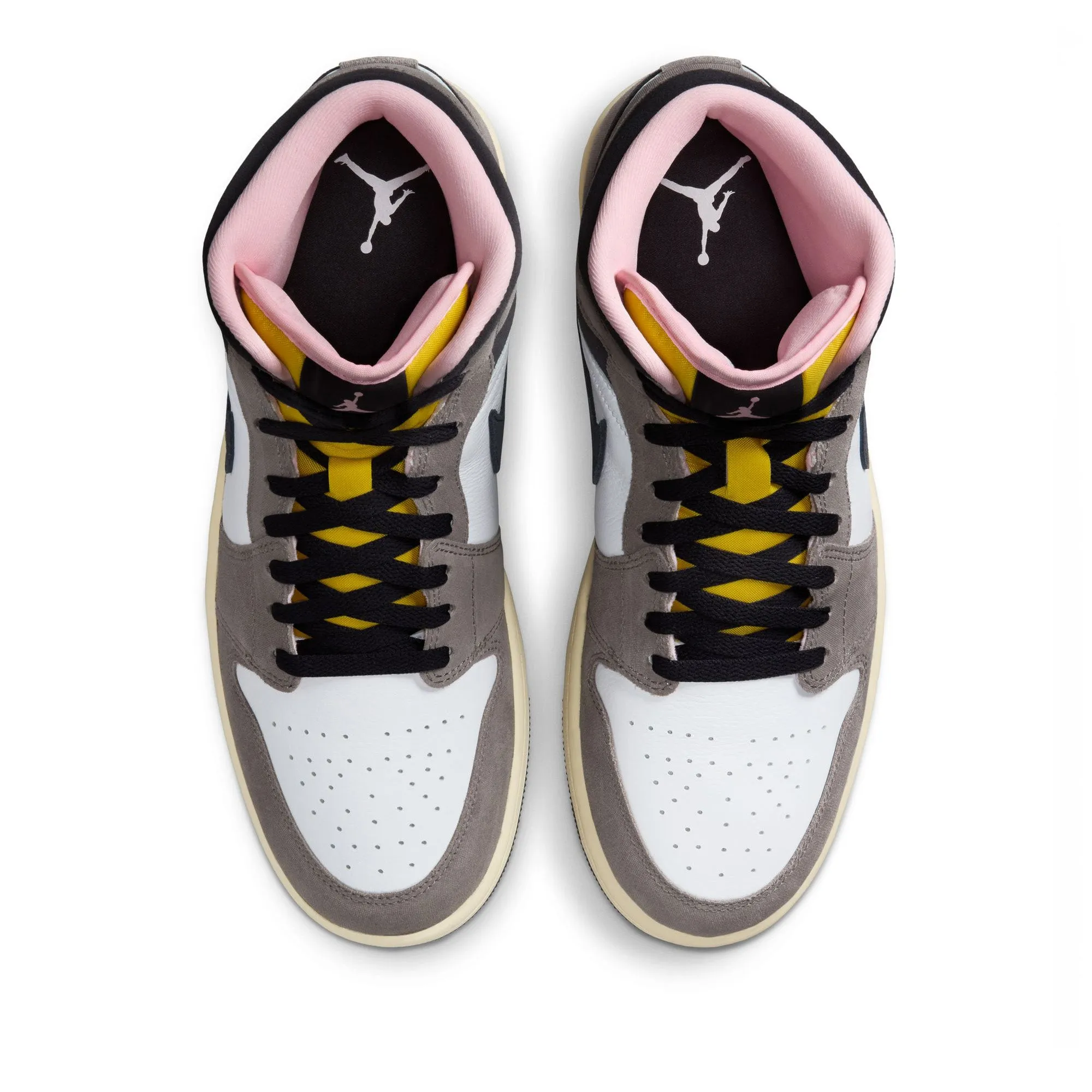 Air Jordan 1 Mid SE - White/Oil Grey Extra Padding