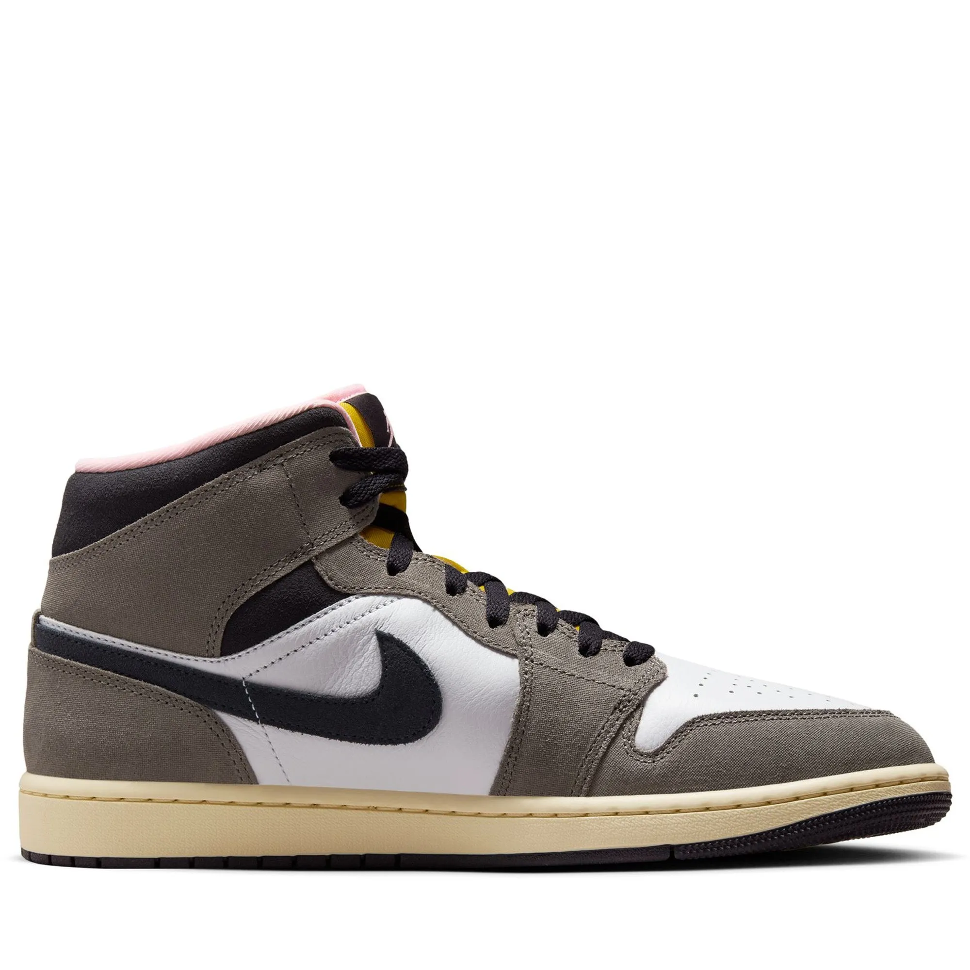 Stitch Down Technique Air Jordan 1 Mid SE - White/Oil Grey
